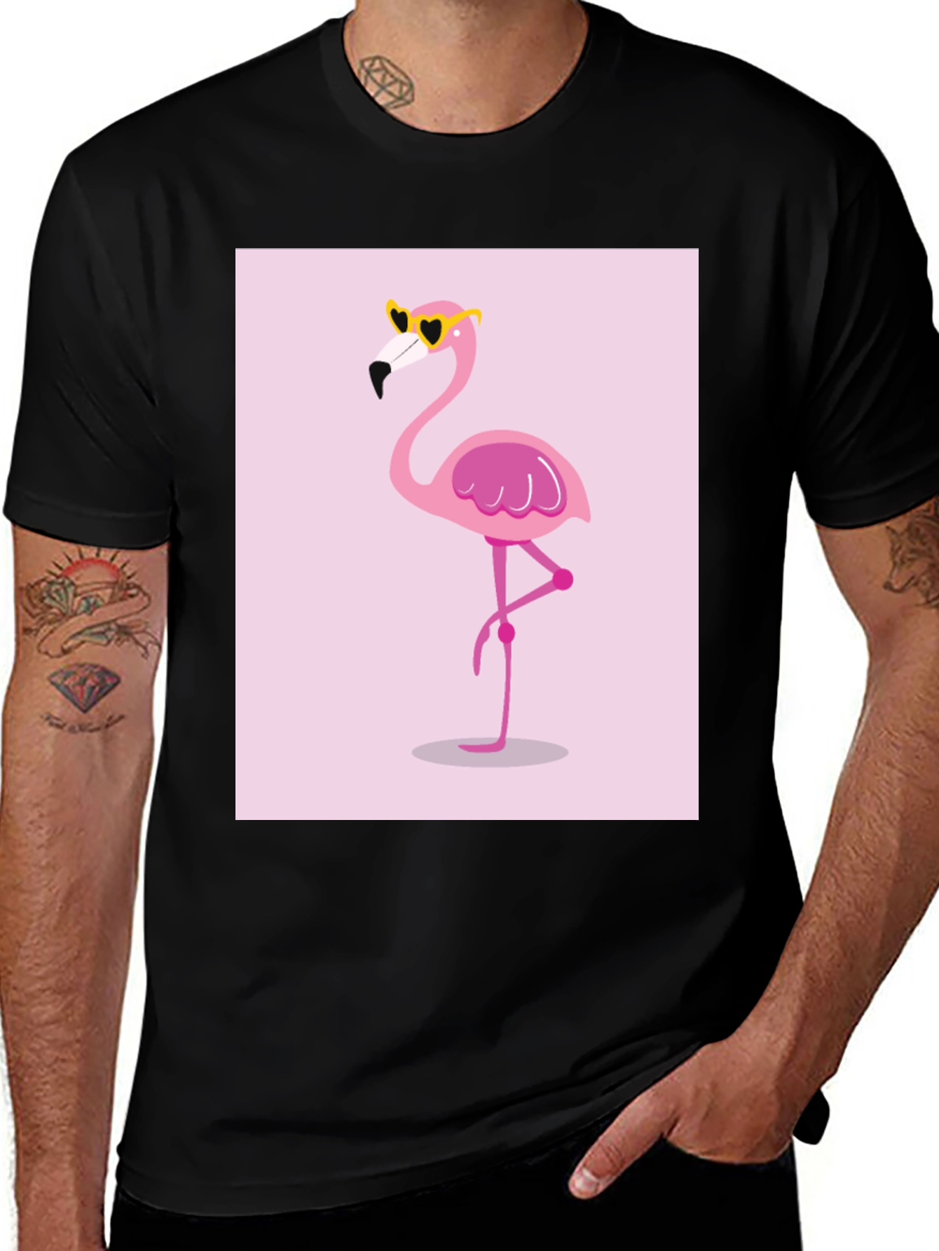 Variant 6 of Funky Flamingo Tee - Tropical Style