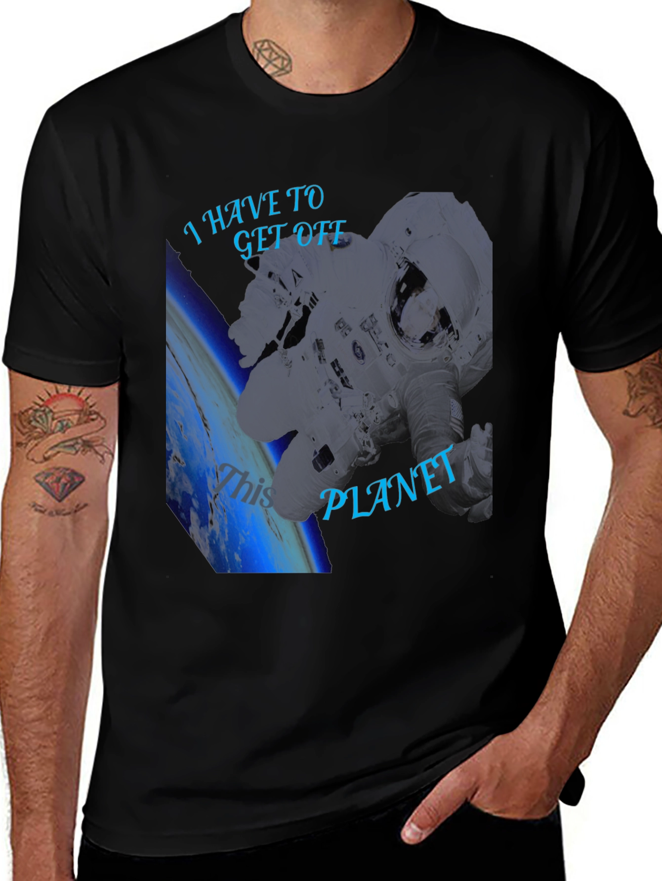 Variant 12 of I Have To Get Off This Planet Black T-Shirt