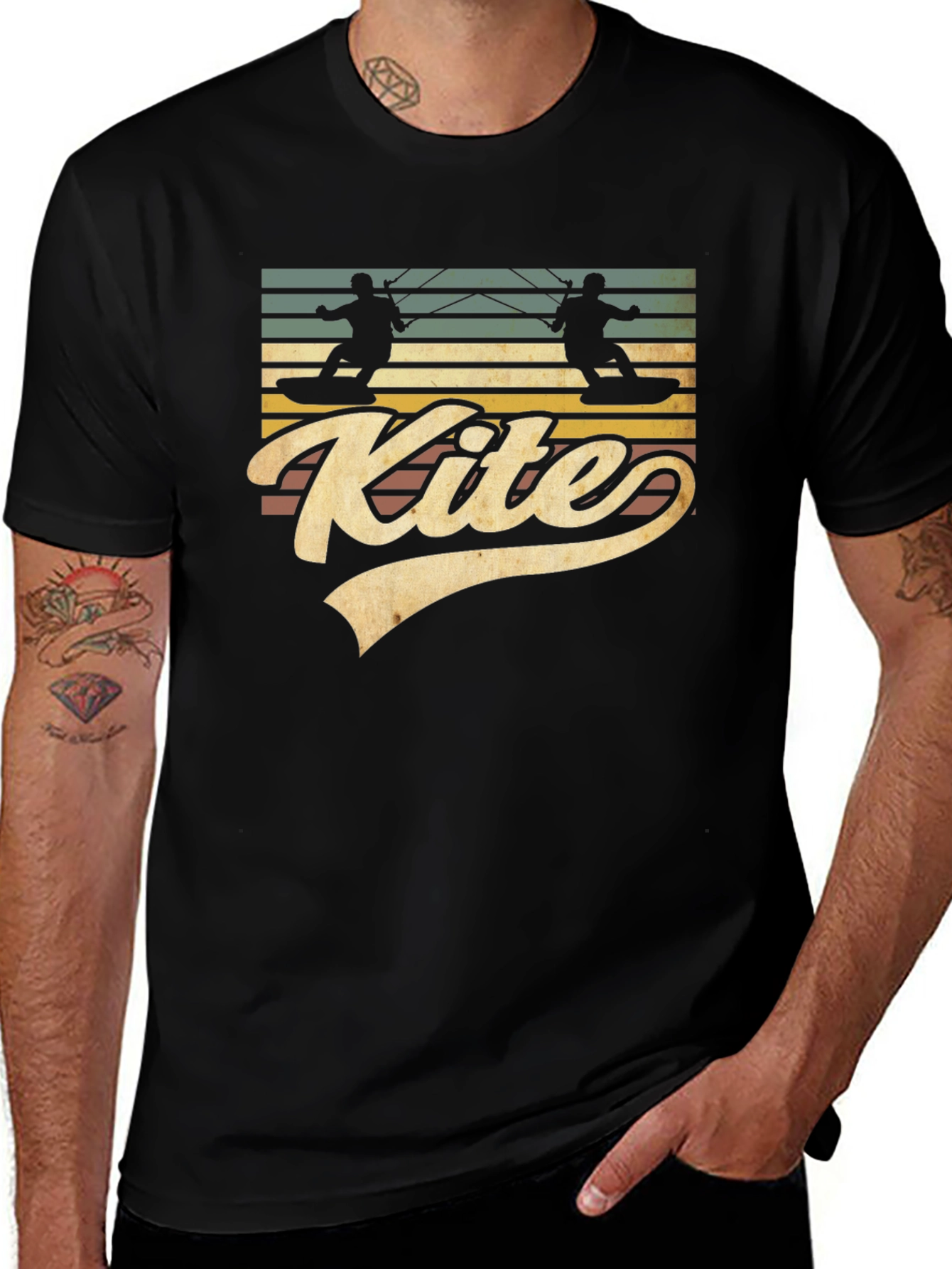 Variant 18 of Vintage Kite Surfing T-Shirt