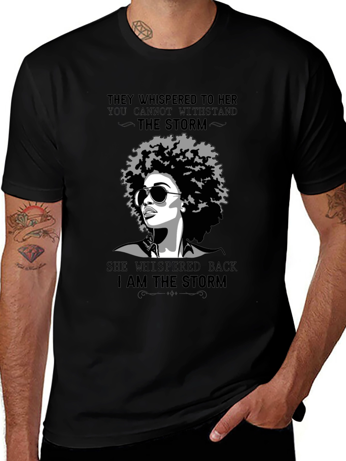 Variant 11 of I Am The Storm Graphic T-Shirt - Empowering Women's Tee