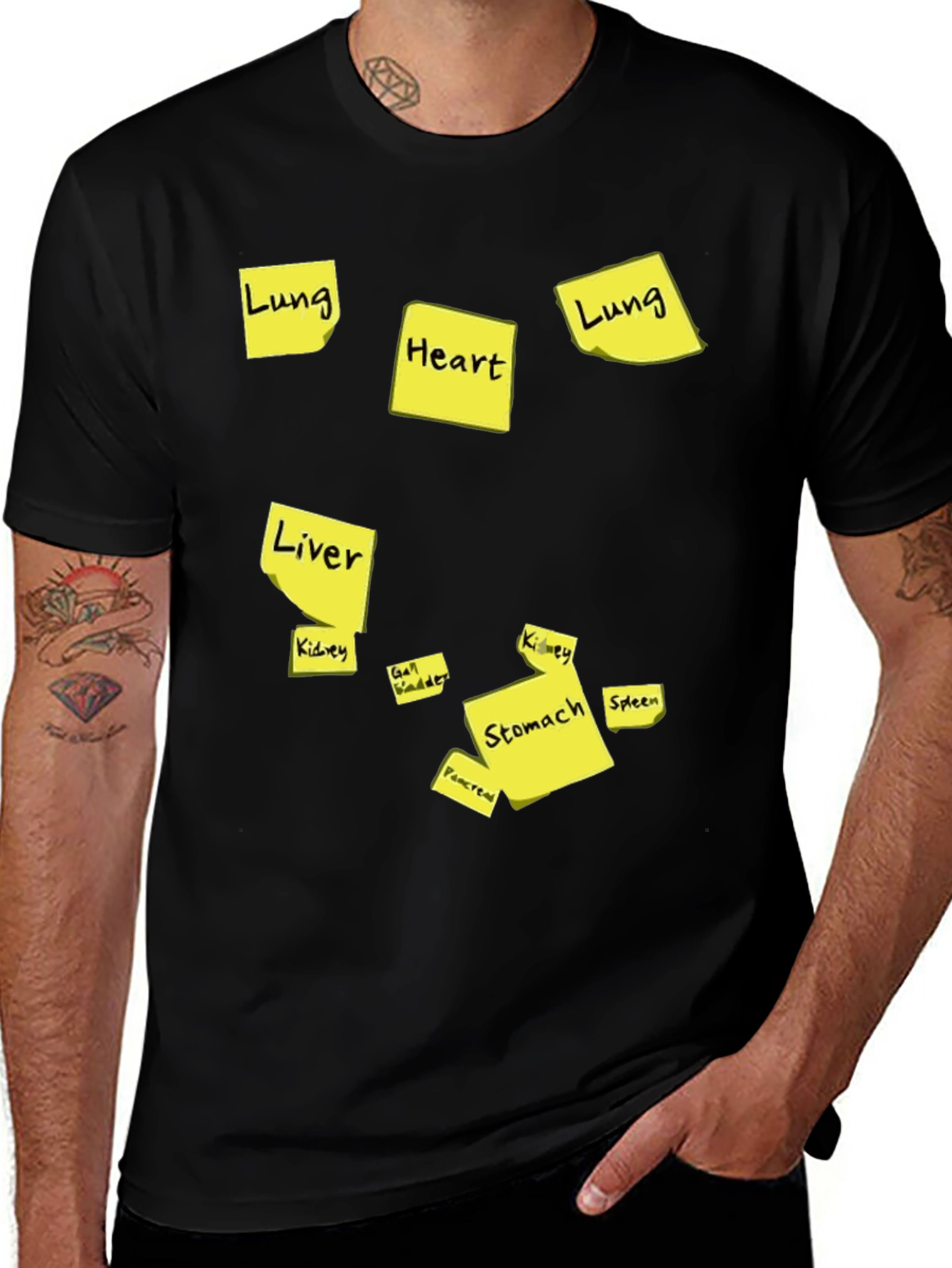 Anatomy Organ Sticky Note T-Shirt