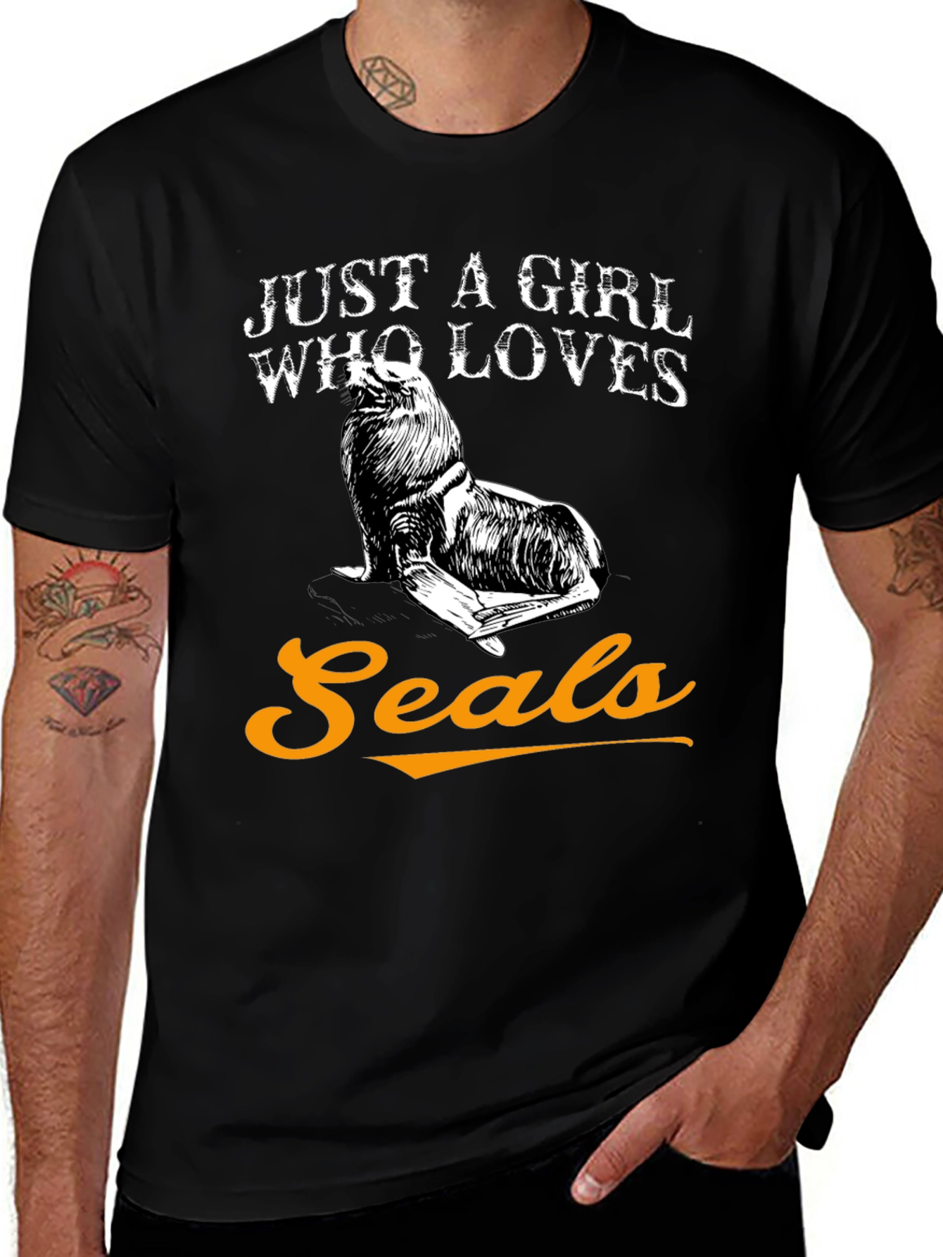 Variant 24 of Just a Girl Who Loves Seals Graphic T-Shirt