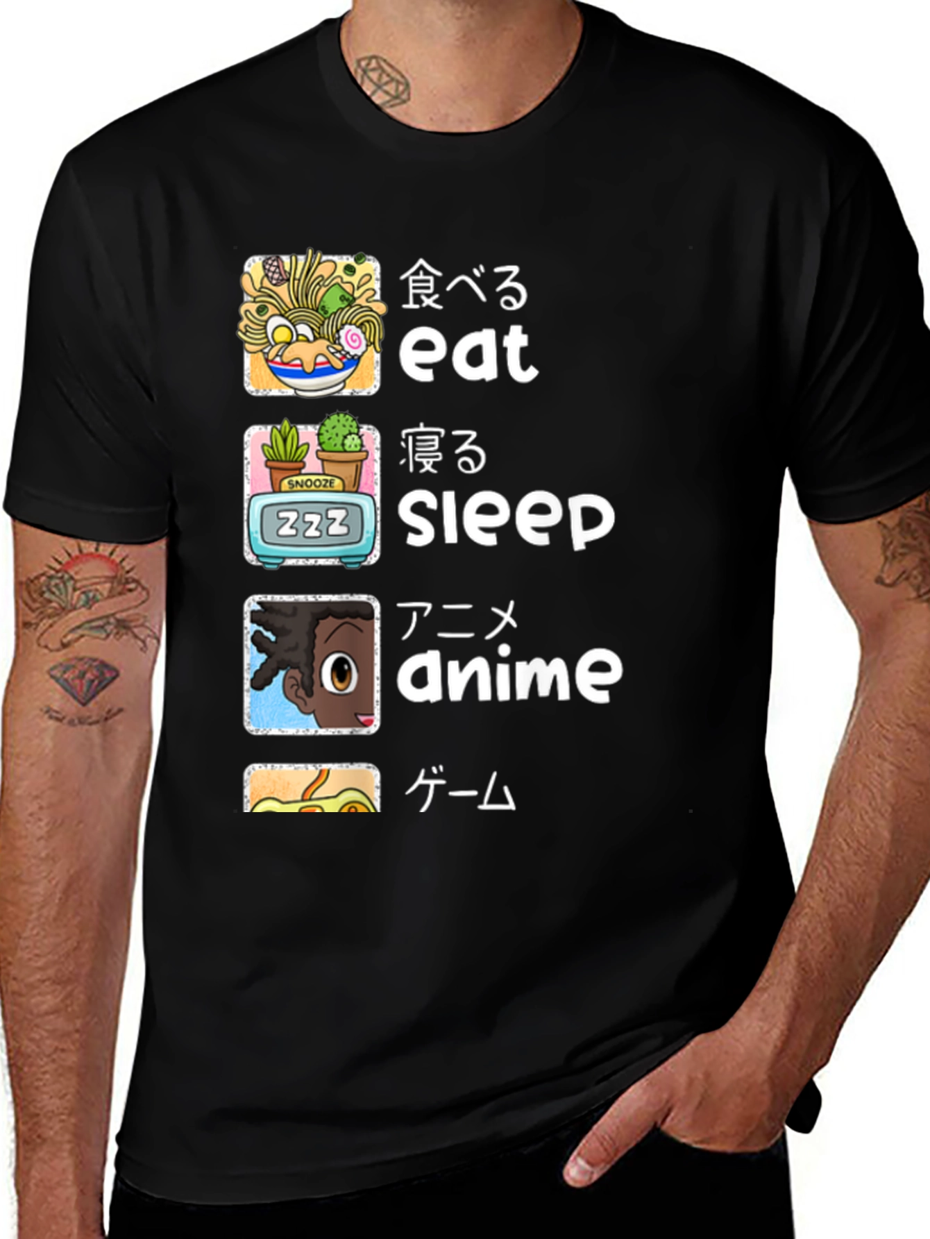 Eat Sleep Anime Game T-Shirt