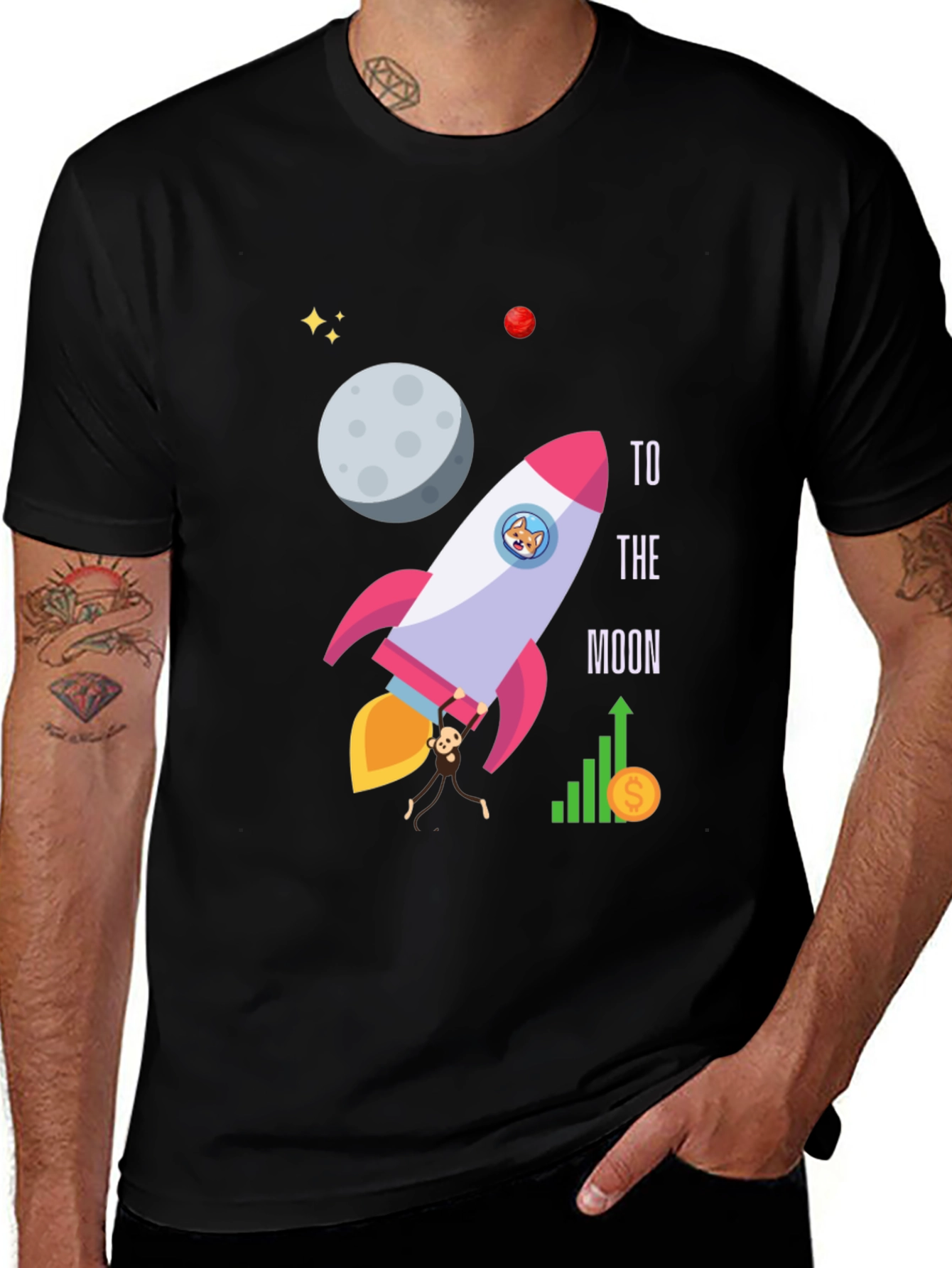 Variant 20 of To The Moon Graphic T-Shirt