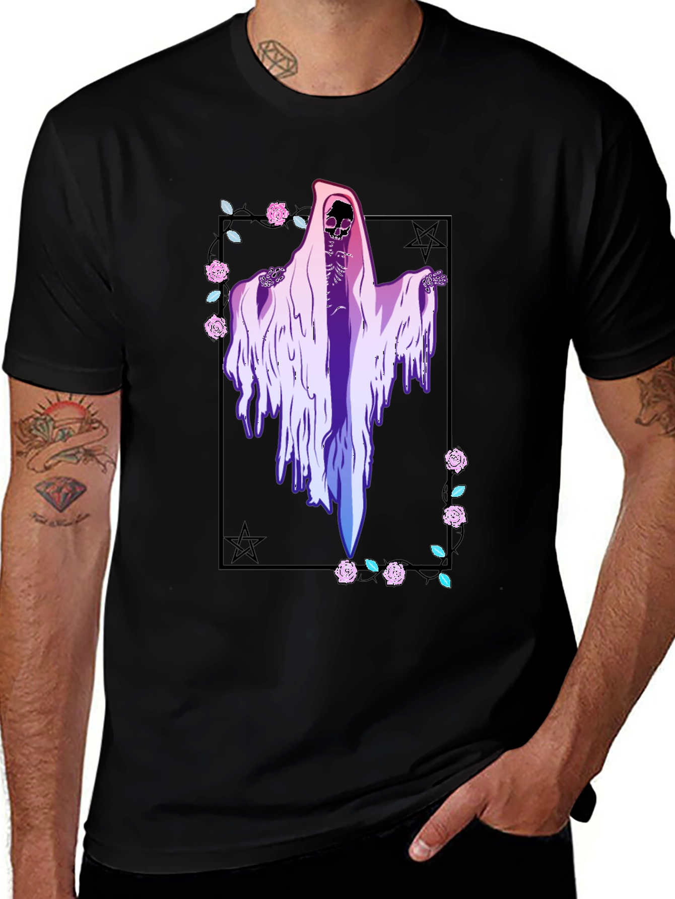 Grim Reaper T-Shirt - Vaporwave Aesthetic