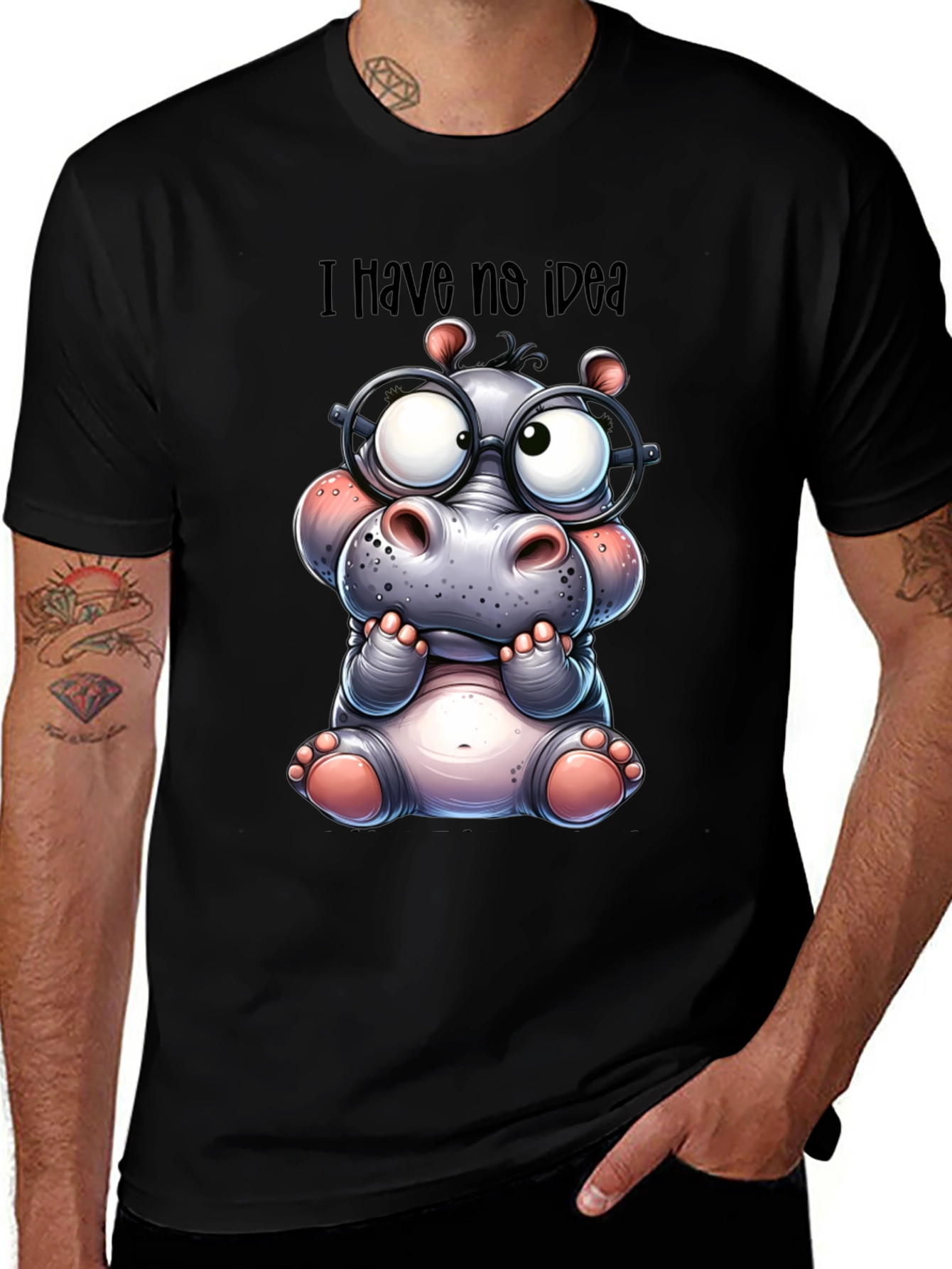 Variant 7 of I Have No Idea Hippo T-Shirt