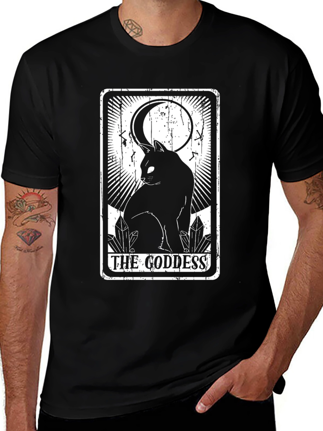 Variant 5 of The Goddess Cat Tarot Card T-Shirt