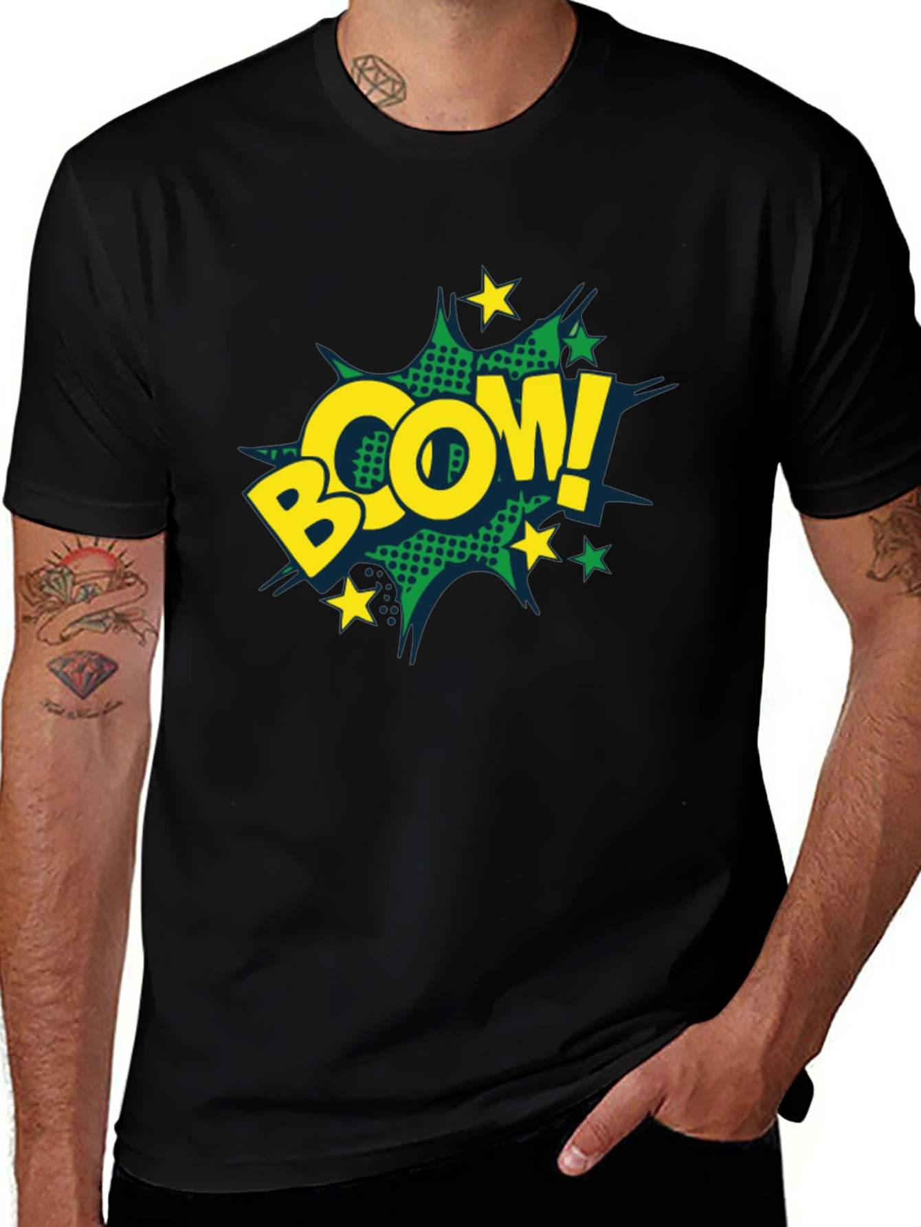 BCOW! Graphic Print Black T-Shirt