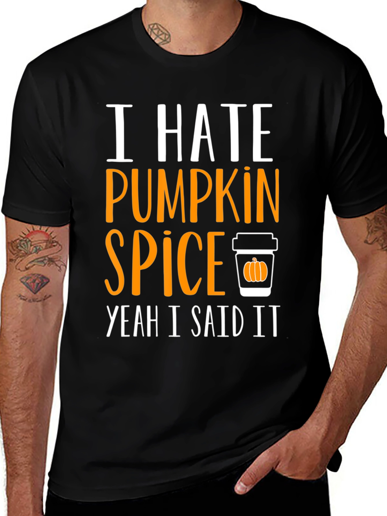 I Hate Pumpkin Spice T-Shirt - Funny Fall Tee