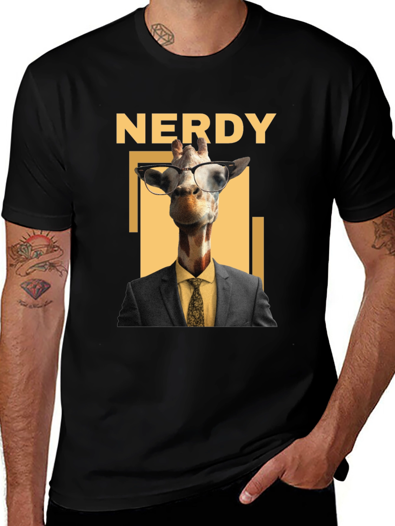 Variant 19 of Nerdy Giraffe T-Shirt - Funny Animal Tee