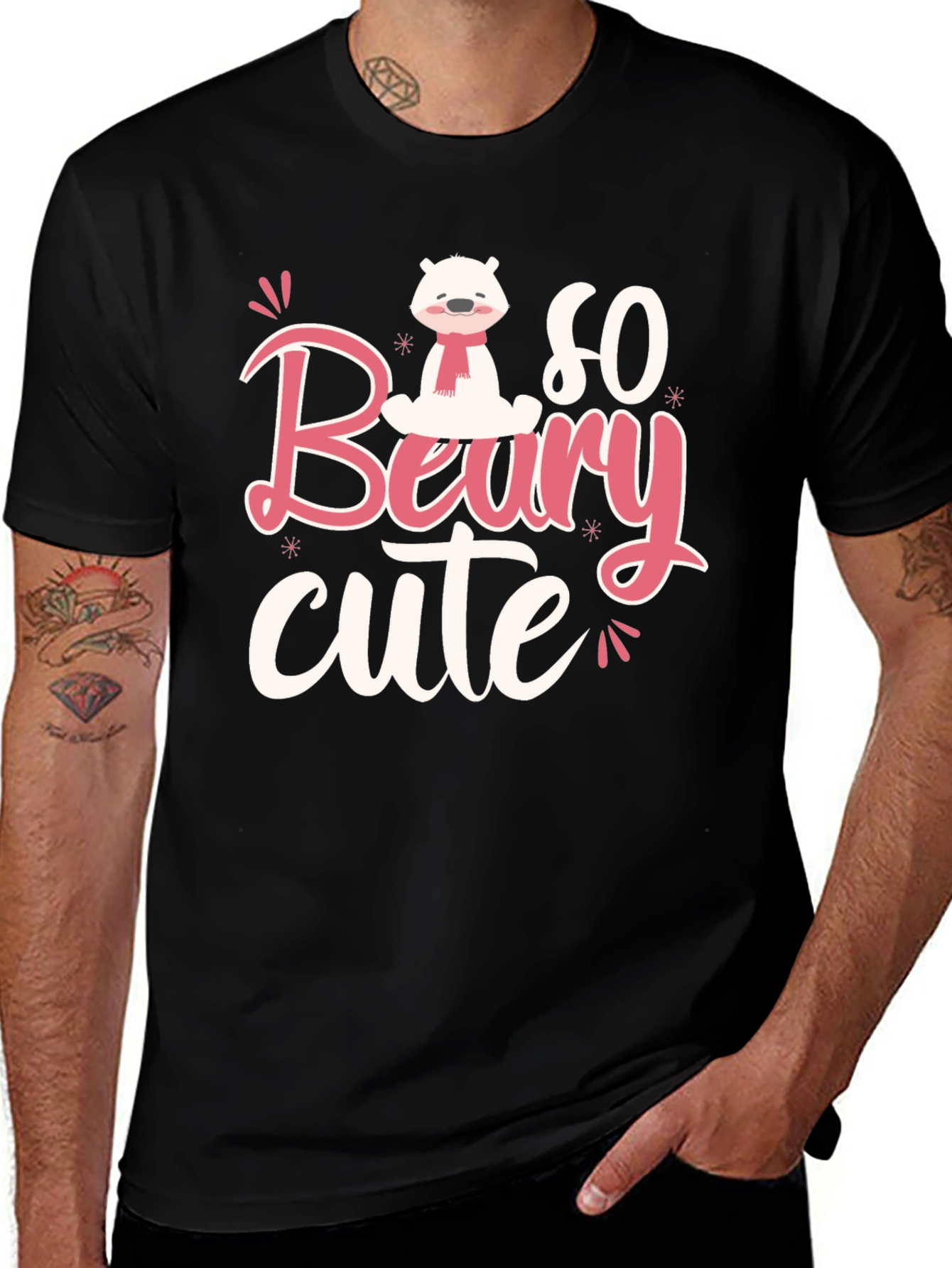 Variant 7 of So Beary Cute Black Graphic Tee