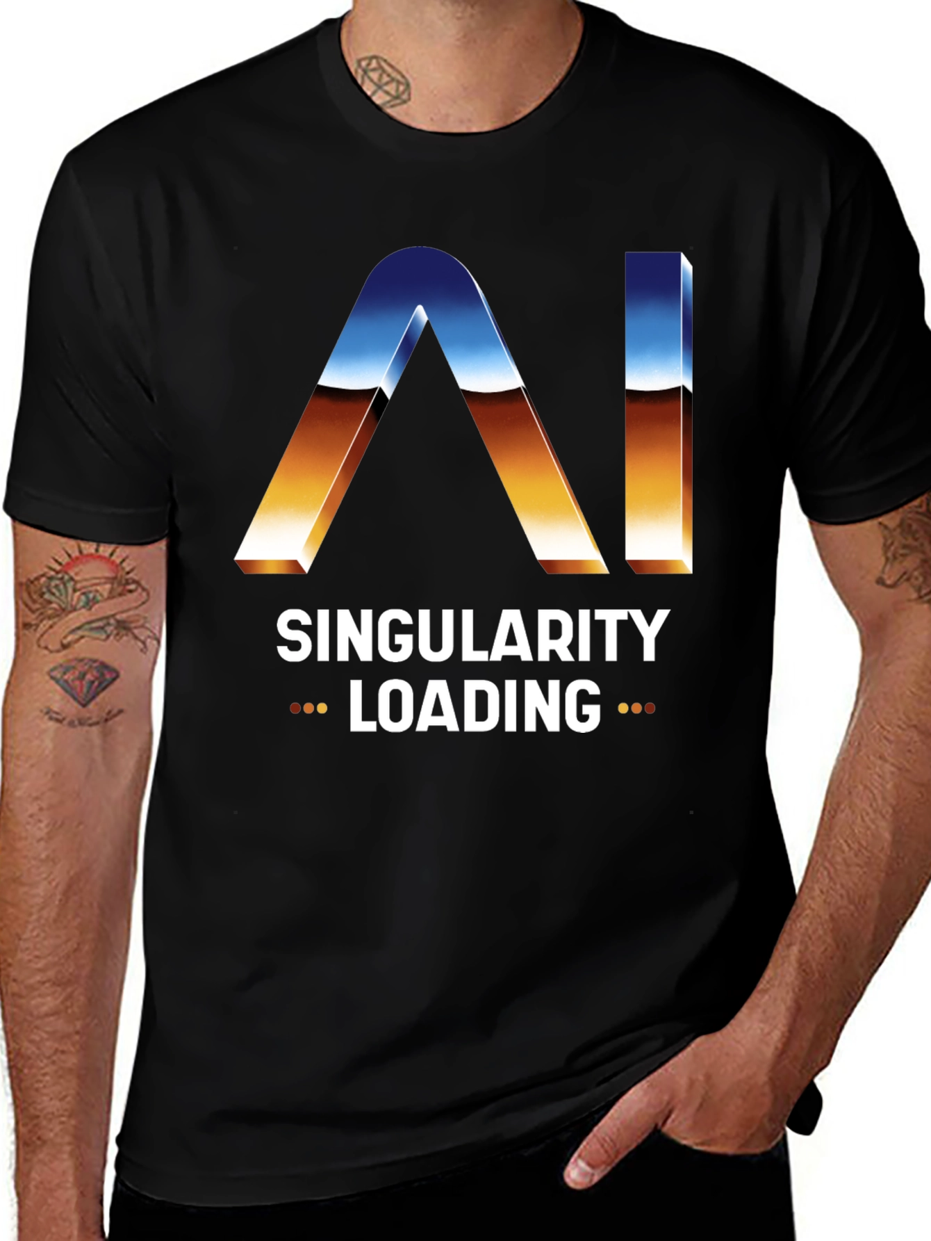 AI Singularity Loading Graphic T-Shirt