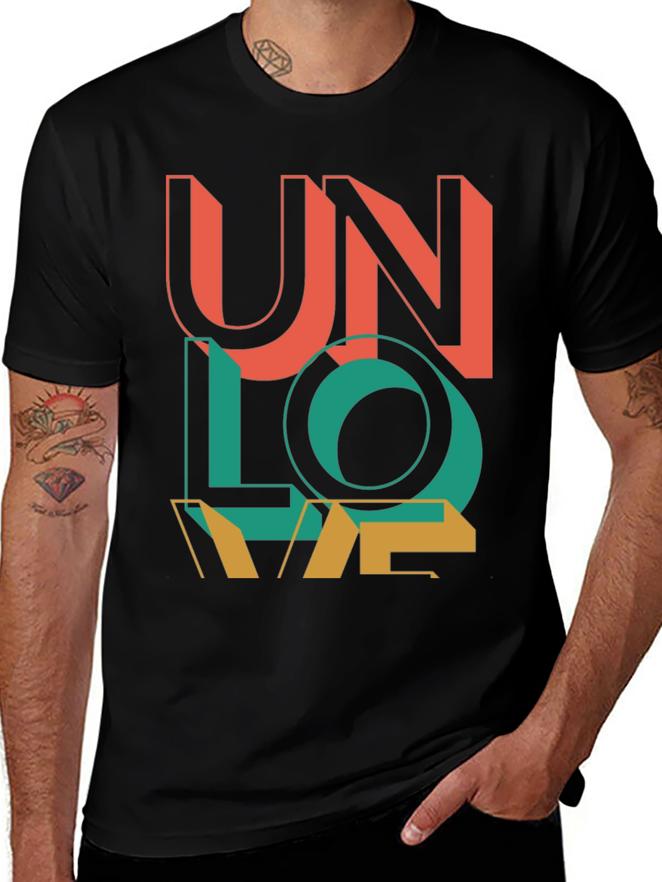 Variant 4 of Unlove Retro Graphic T-Shirt