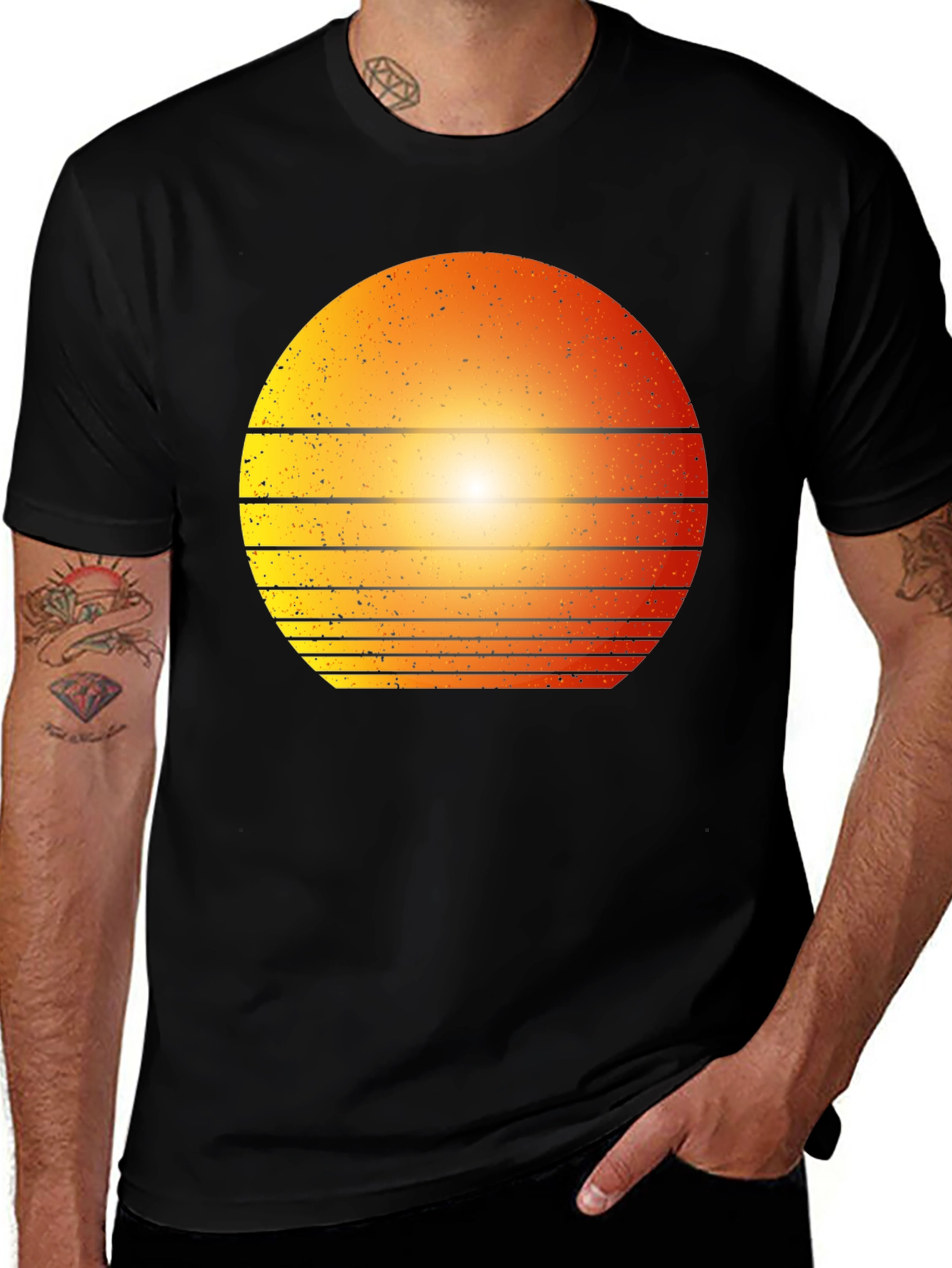 Variant 8 of Retro Sunset Graphic Tee - Classic Style