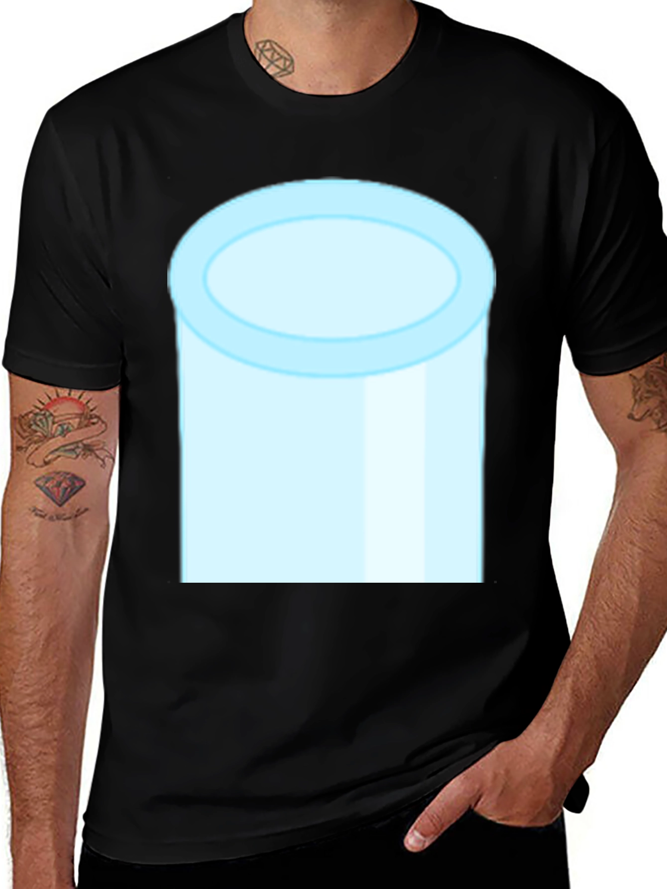 Variant 21 of Cylinder Graphic Tee - Modern Minimalist Design