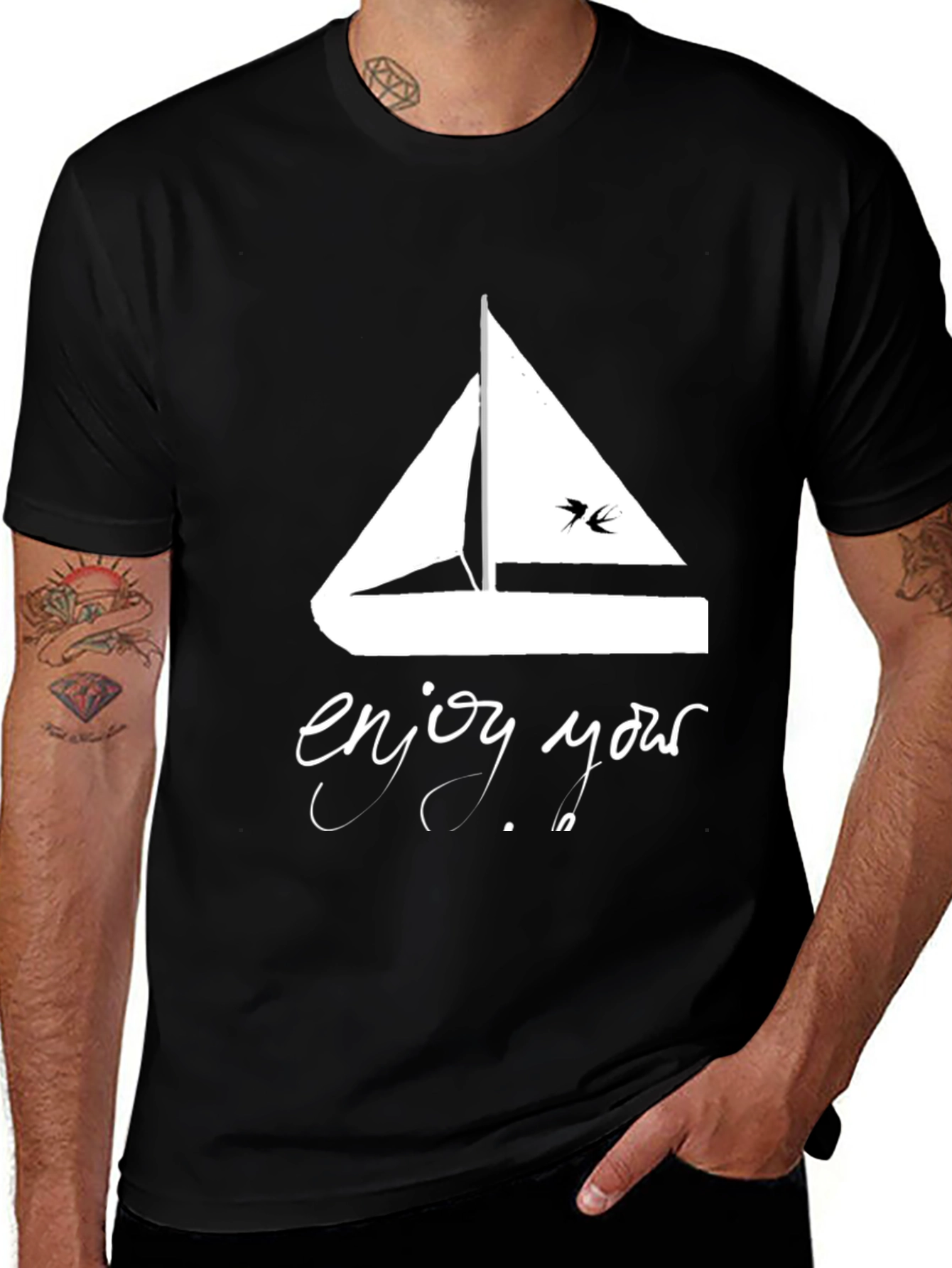 Variant 25 of Nautical Sailboat Graphic Tee - Enjoy Your Voyage