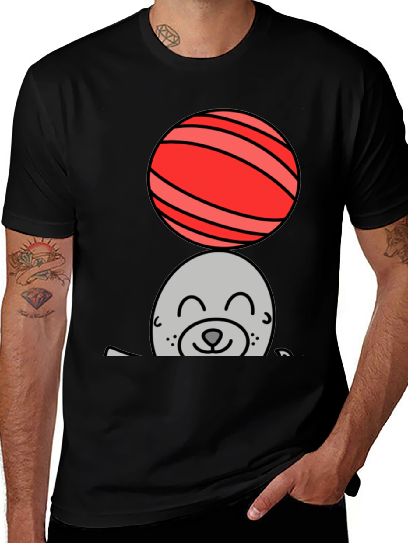 Seal Balancing Ball Graphic Tee