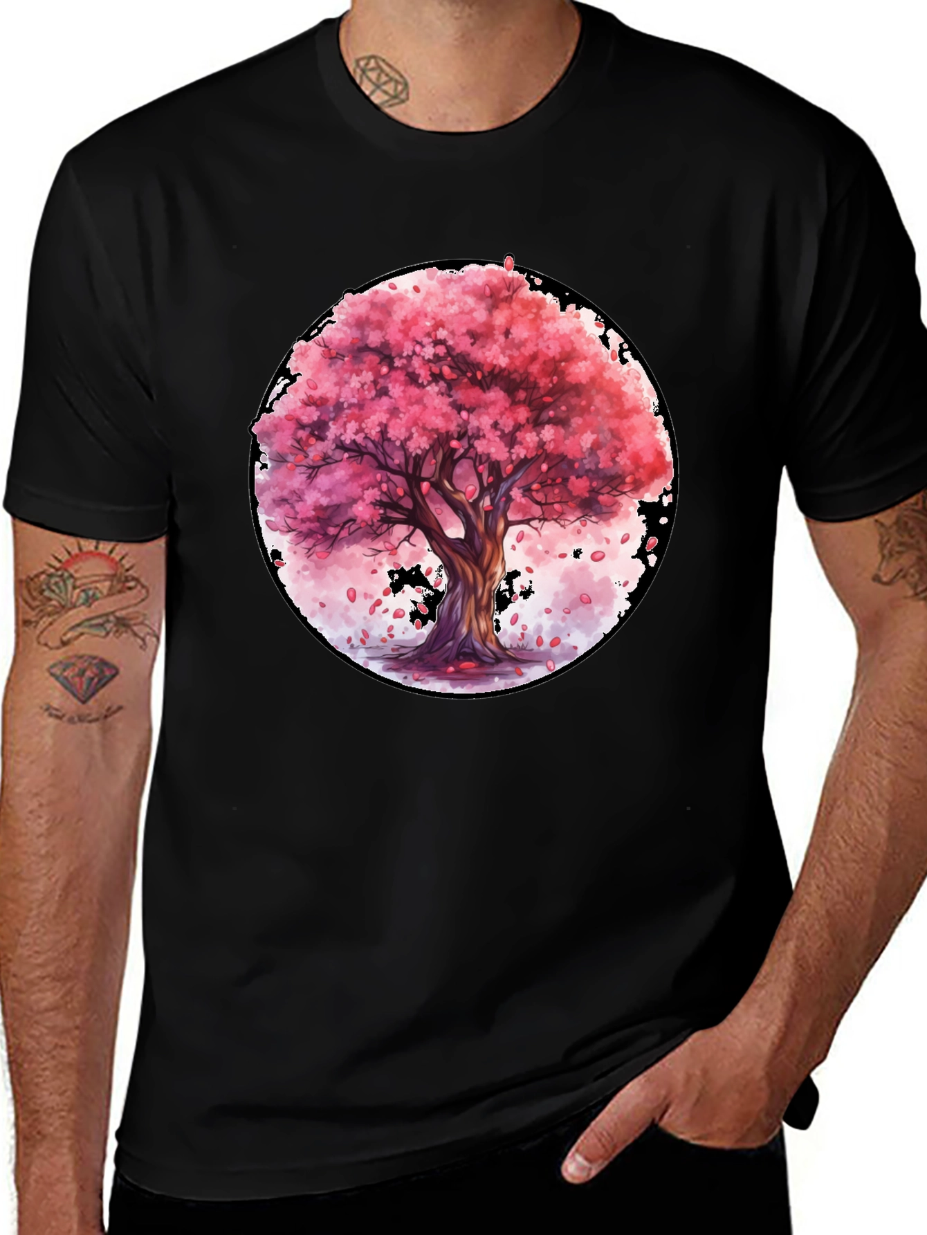 Sakura Tree Graphic Tee - Japanese Cherry Blossom Shirt