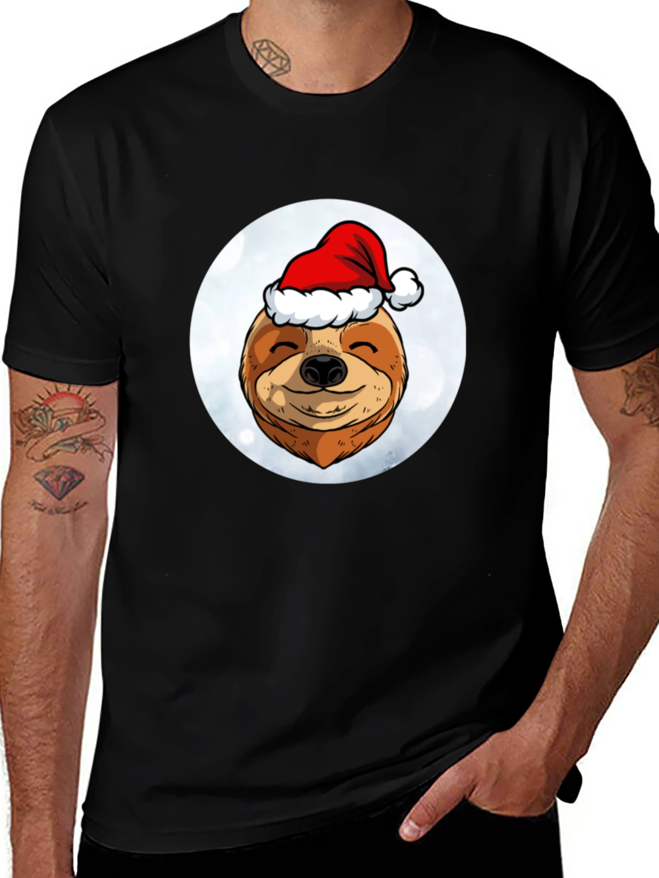 Variant 6 of Sloth Santa T-Shirt