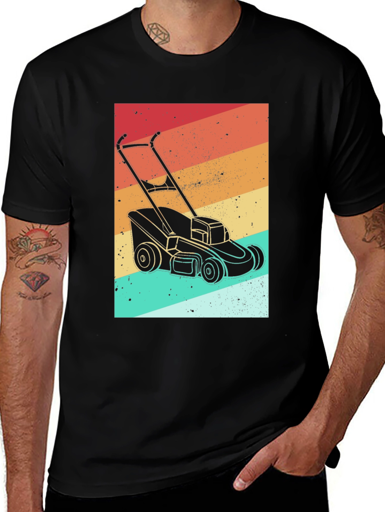 Variant 2 of Retro Lawn Mower T-Shirt - Vintage Style