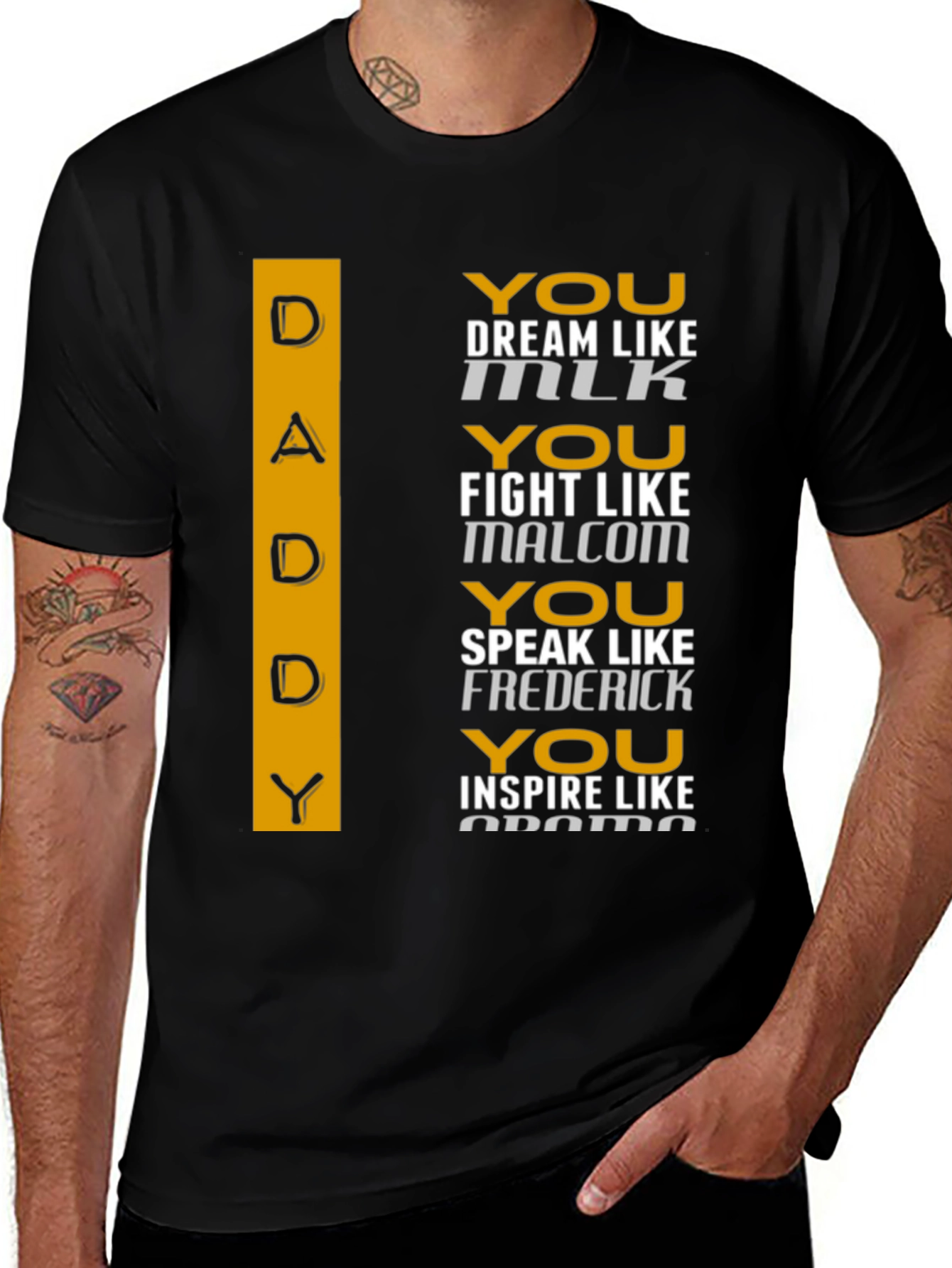 Inspirational Daddy T-Shirt - Dream, Fight, Speak, Inspire