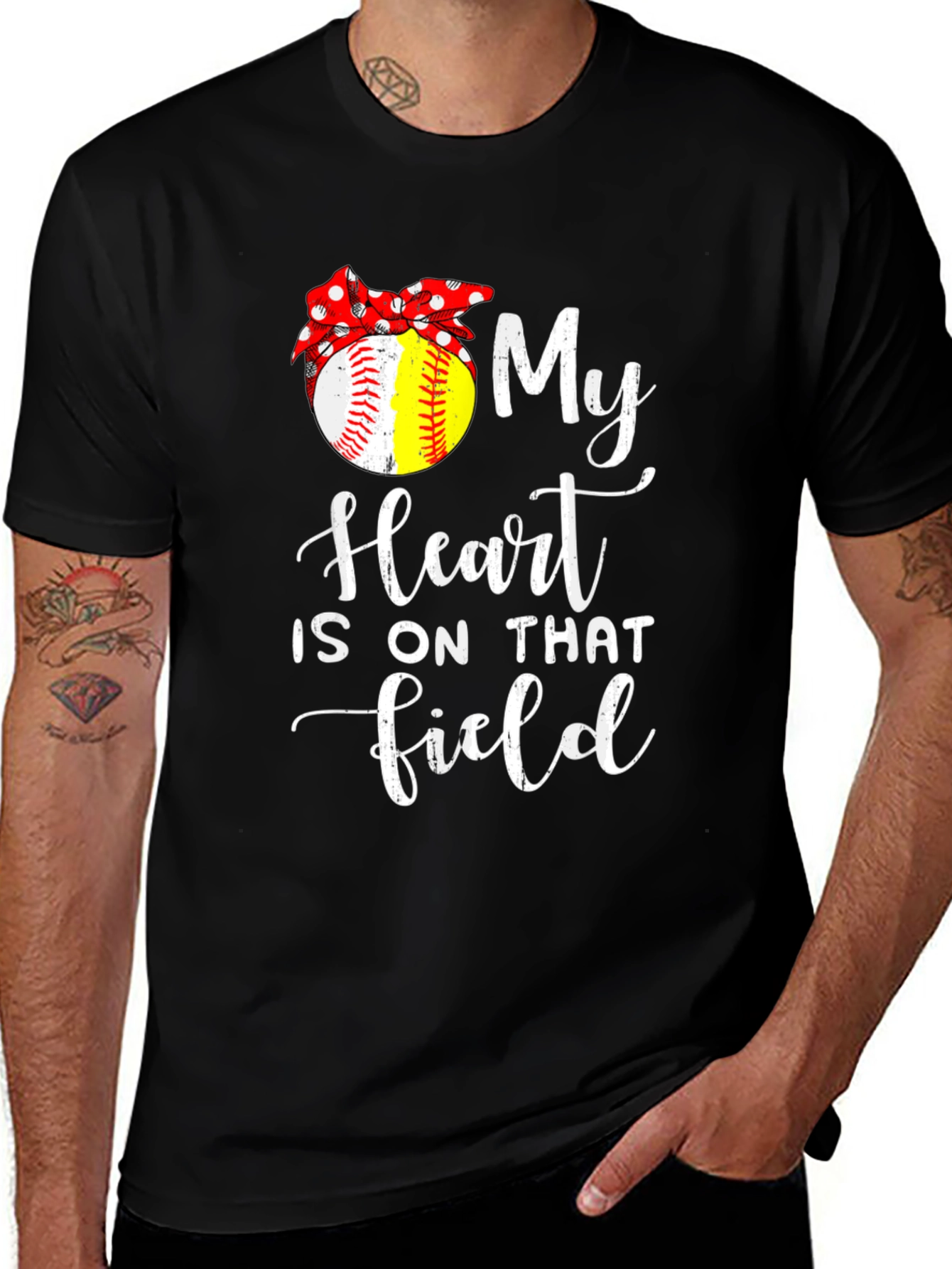 My Heart Is On That Field Softball T-Shirt