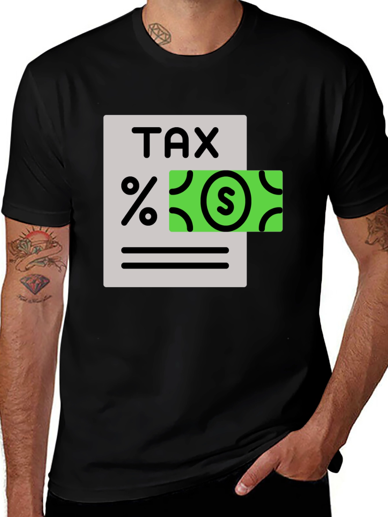 Variant 24 of Tax Money Graphic Tee - Statement T-Shirt