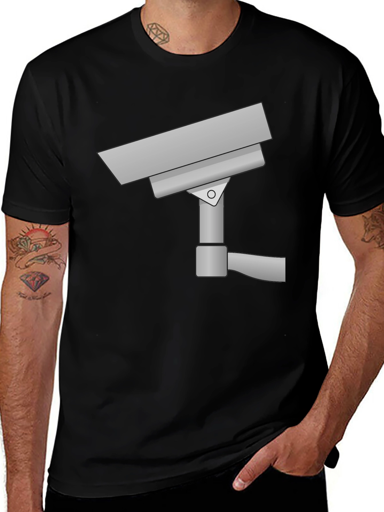 Variant 15 of Security Camera Graphic Tee - Surveillance Style!