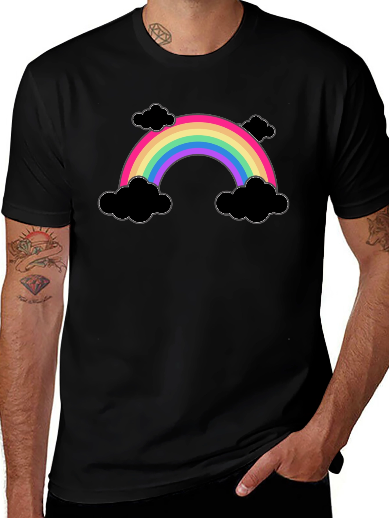 Variant 13 of Rainbow and Clouds Graphic T-Shirt