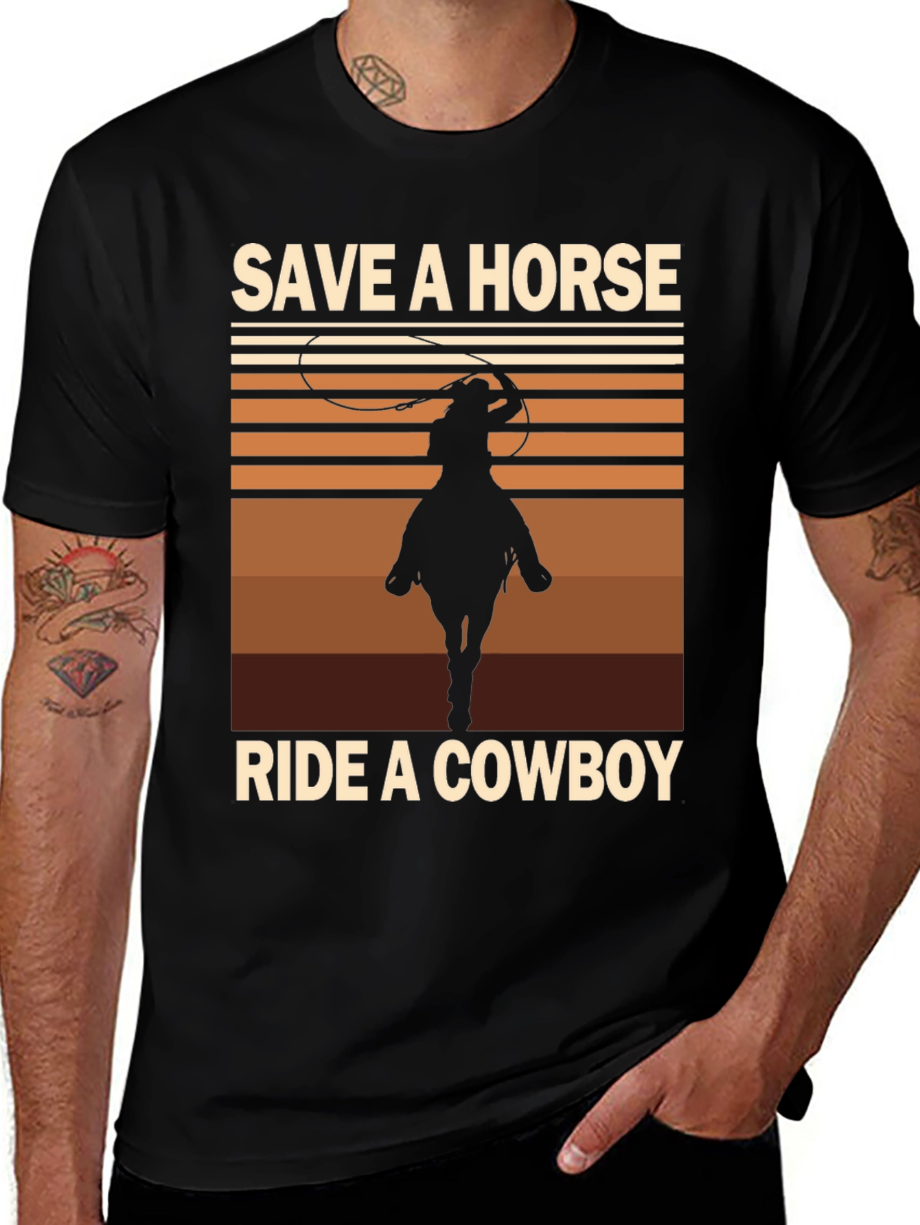 Variant 17 of Save a Horse Ride a Cowboy Graphic Tee