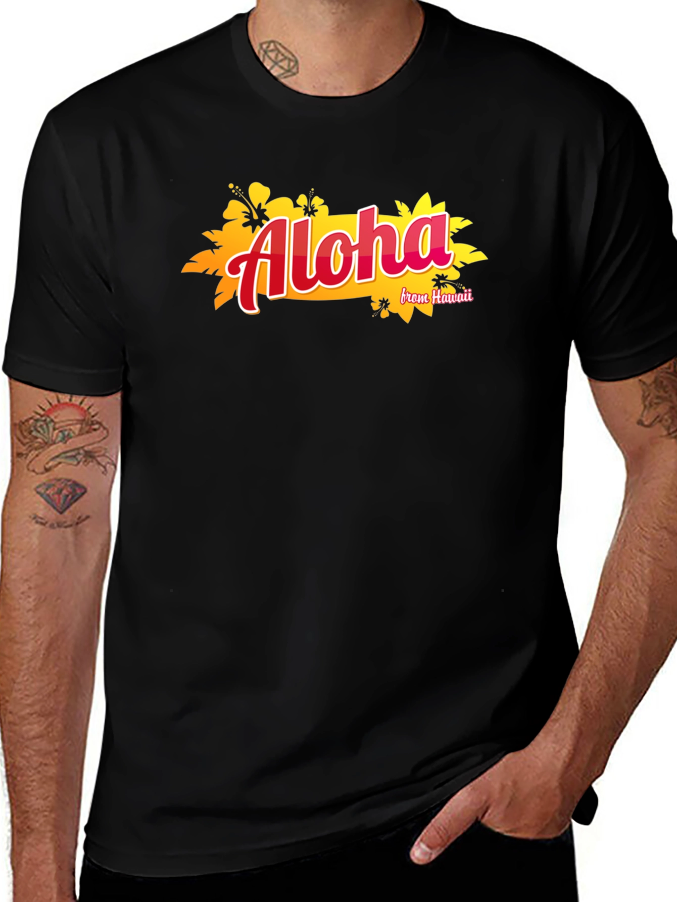Variant 26 of Aloha From Hawaii Black Graphic T-Shirt