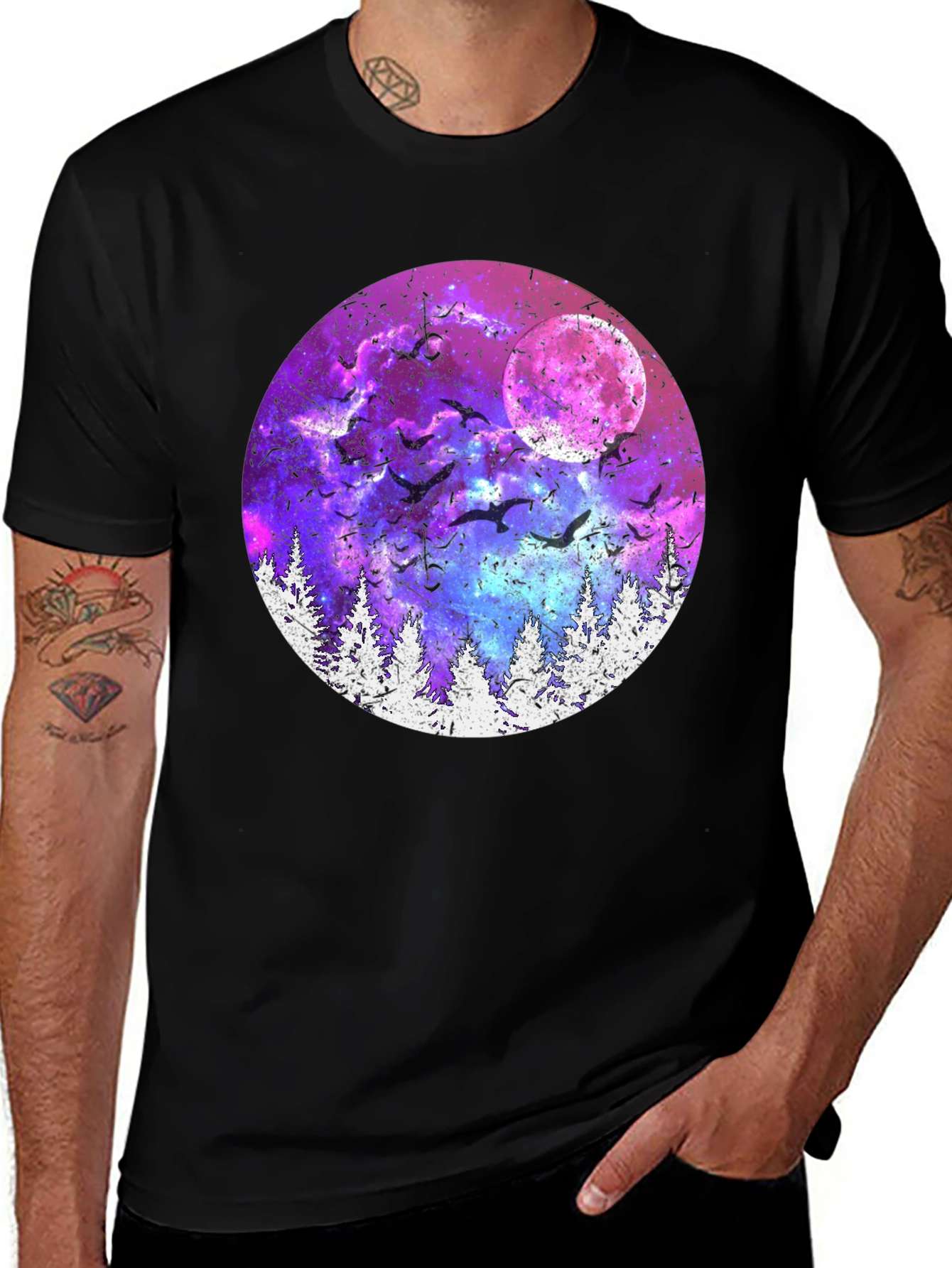 Variant 8 of Cosmic Nightscape Graphic Tee