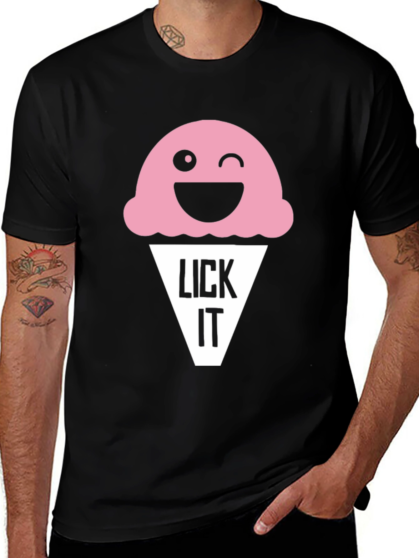 Variant 30 of Funny Lick It Ice Cream Graphic Tee