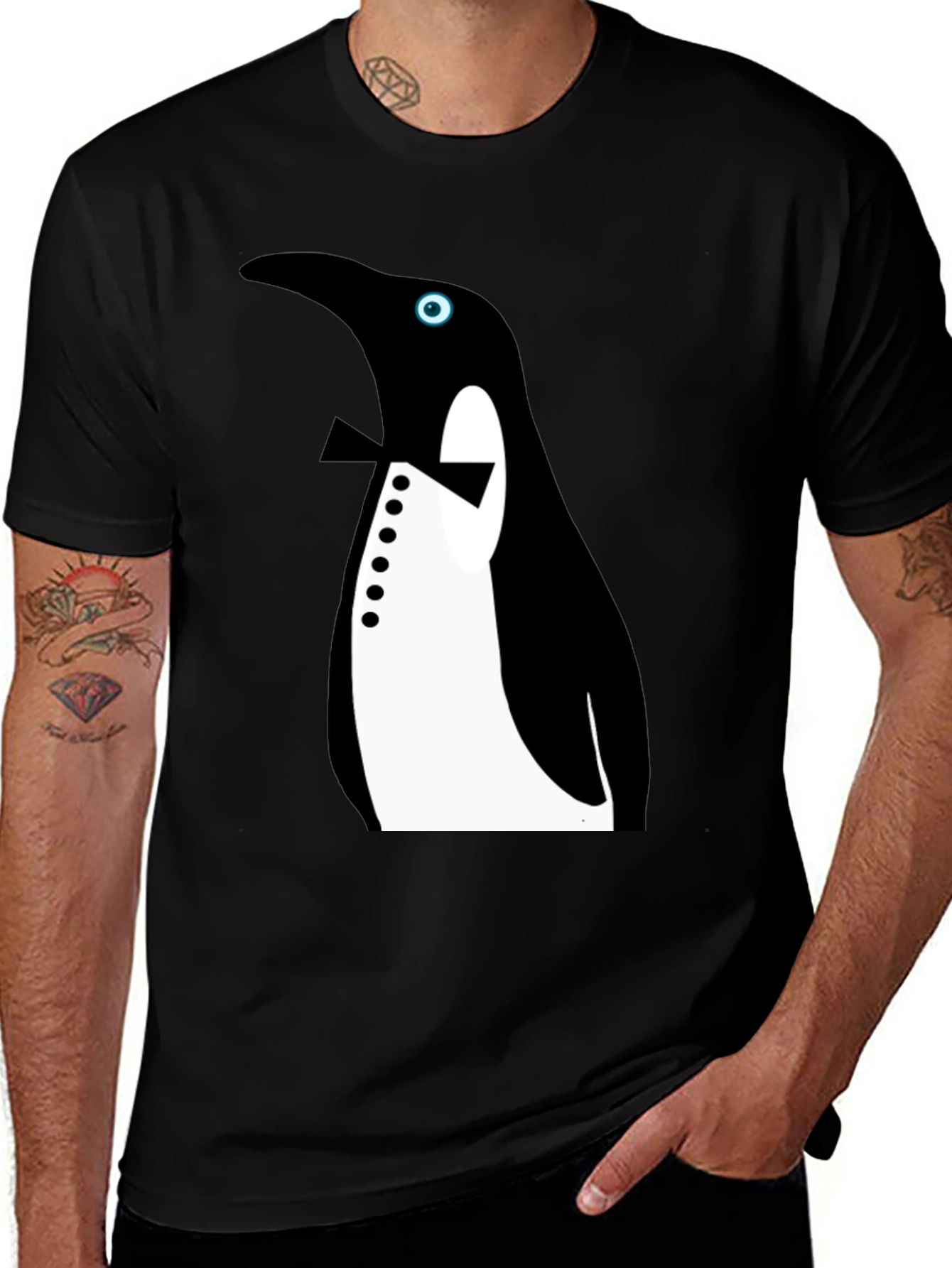 Variant 8 of Penguin Tuxedo T-Shirt - Cool, Casual Wear