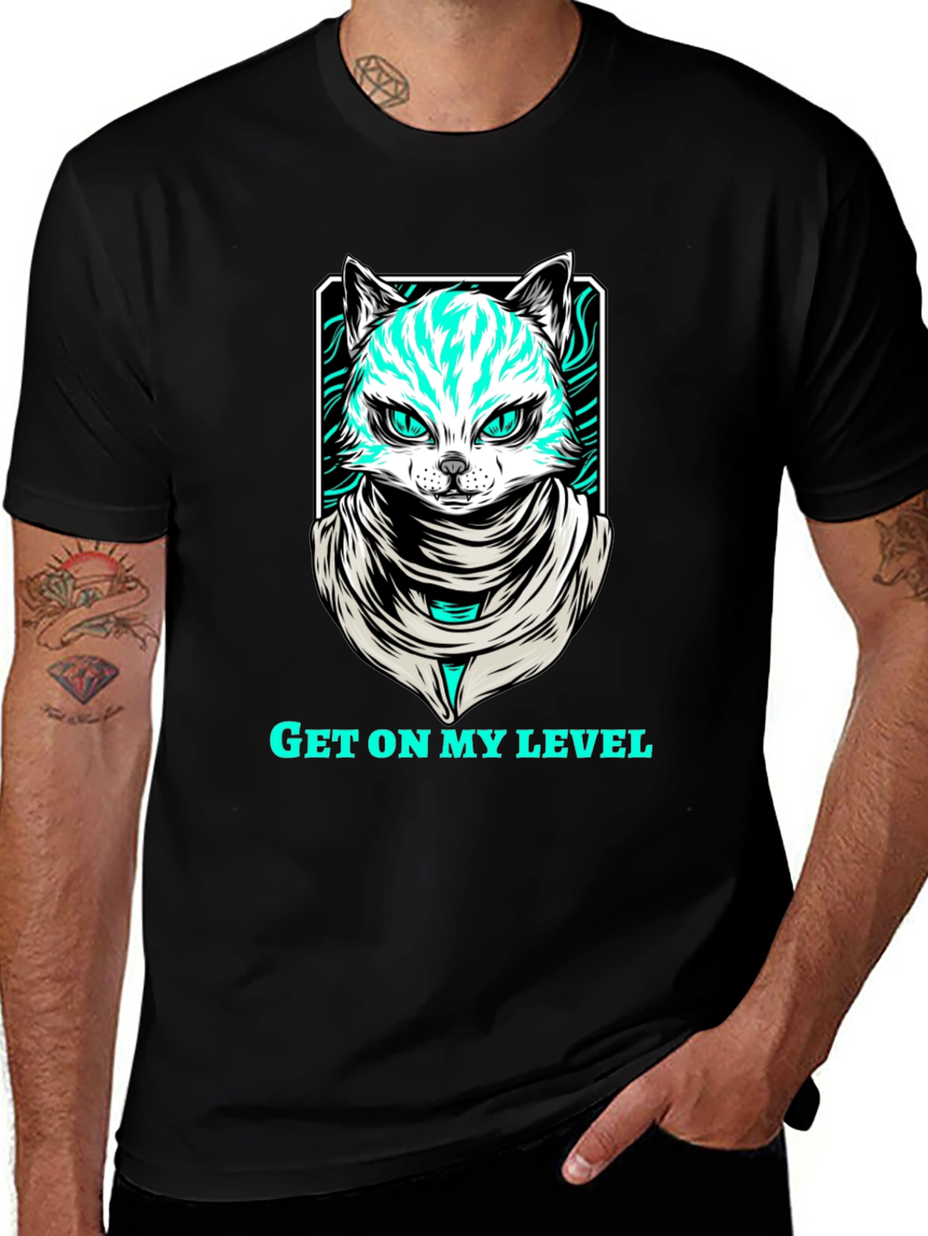 Variant 13 of Get On My Level Cat T-Shirt