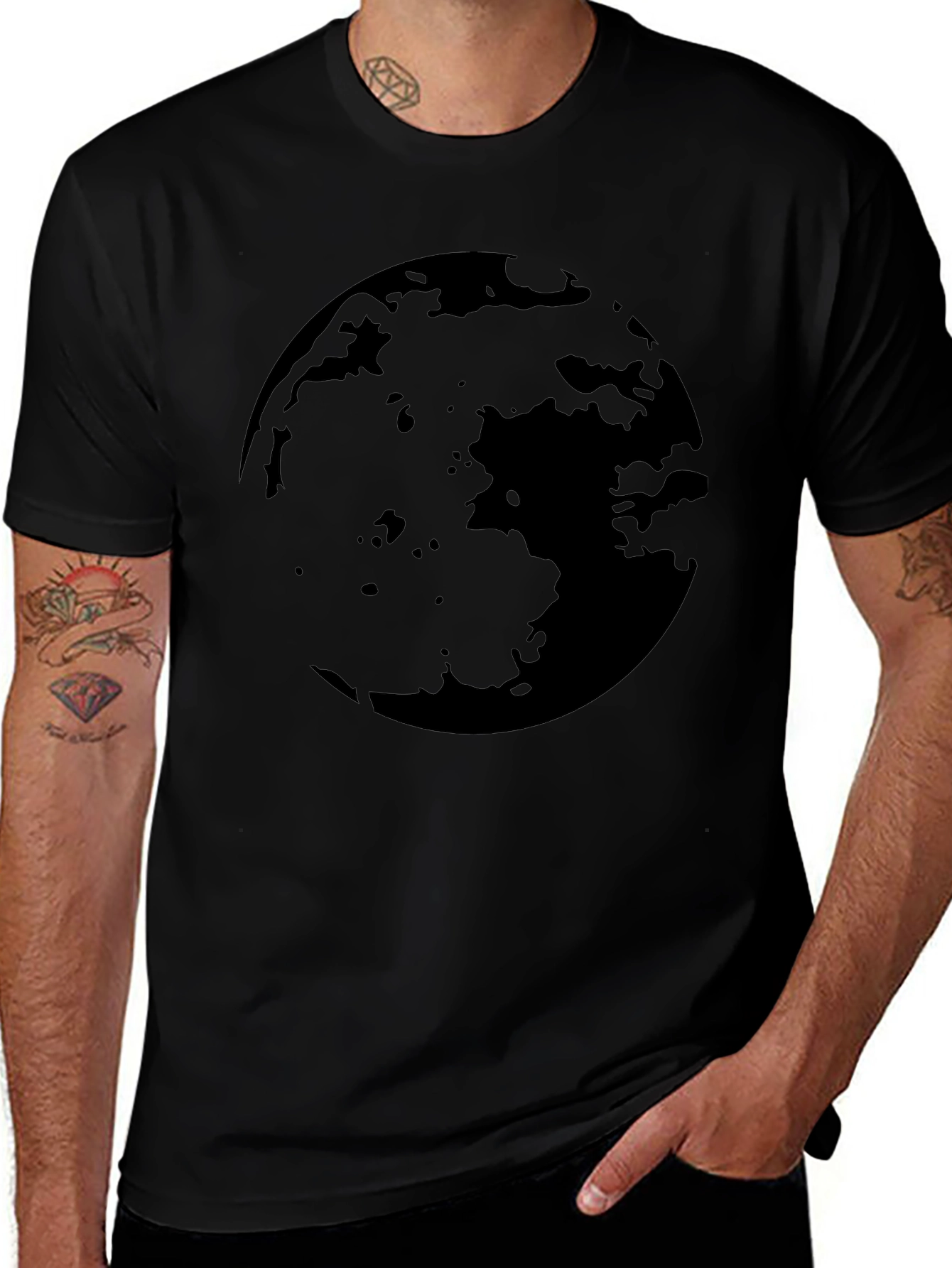 Lunar Phase Black T-Shirt