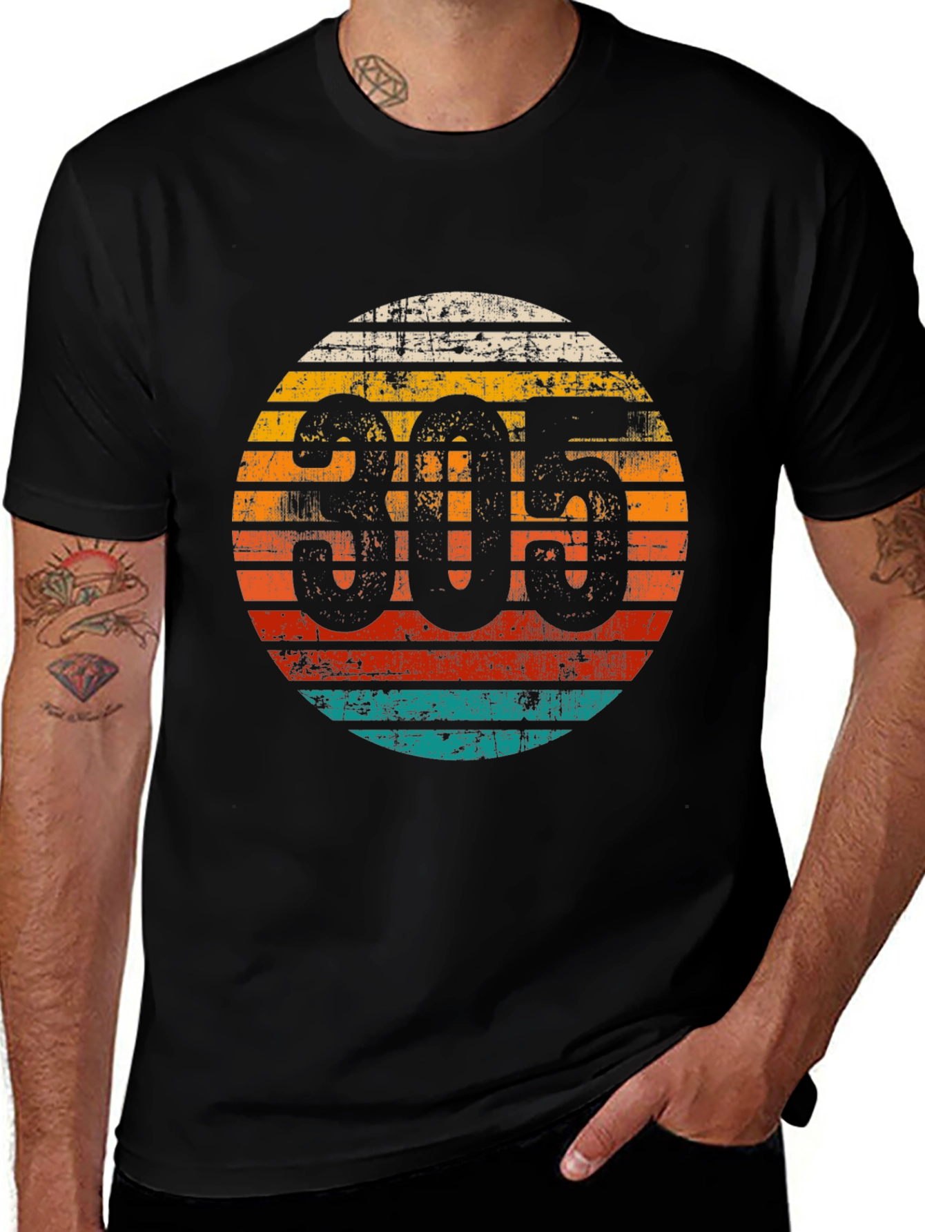 Variant 20 of Retro 305 Graphic Tee - Black