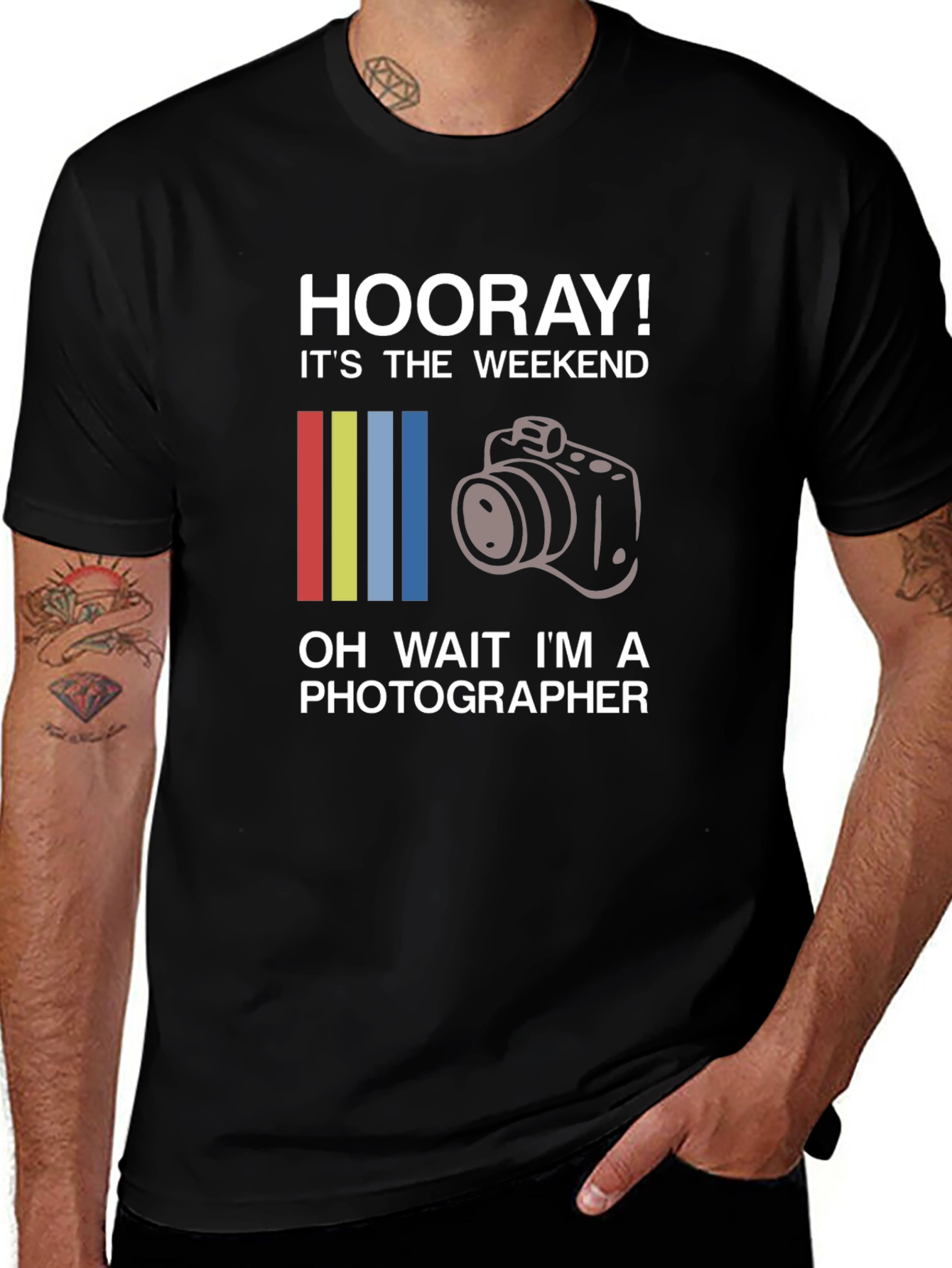 Variant 22 of Photographer Weekend T-Shirt - Black Cotton Tee