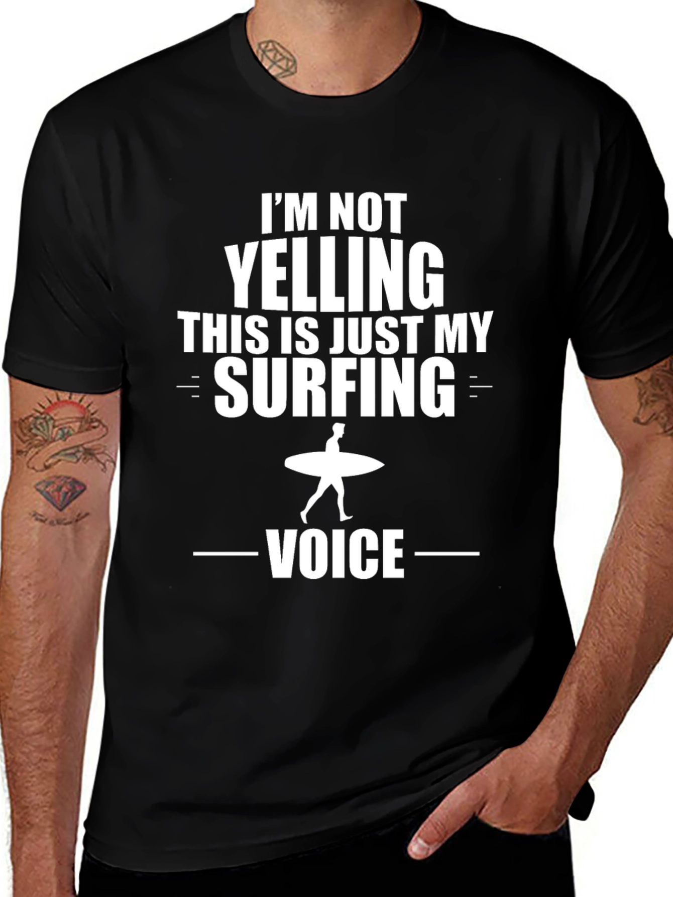 Variant 18 of Surfing Voice Novelty Graphic T-Shirt