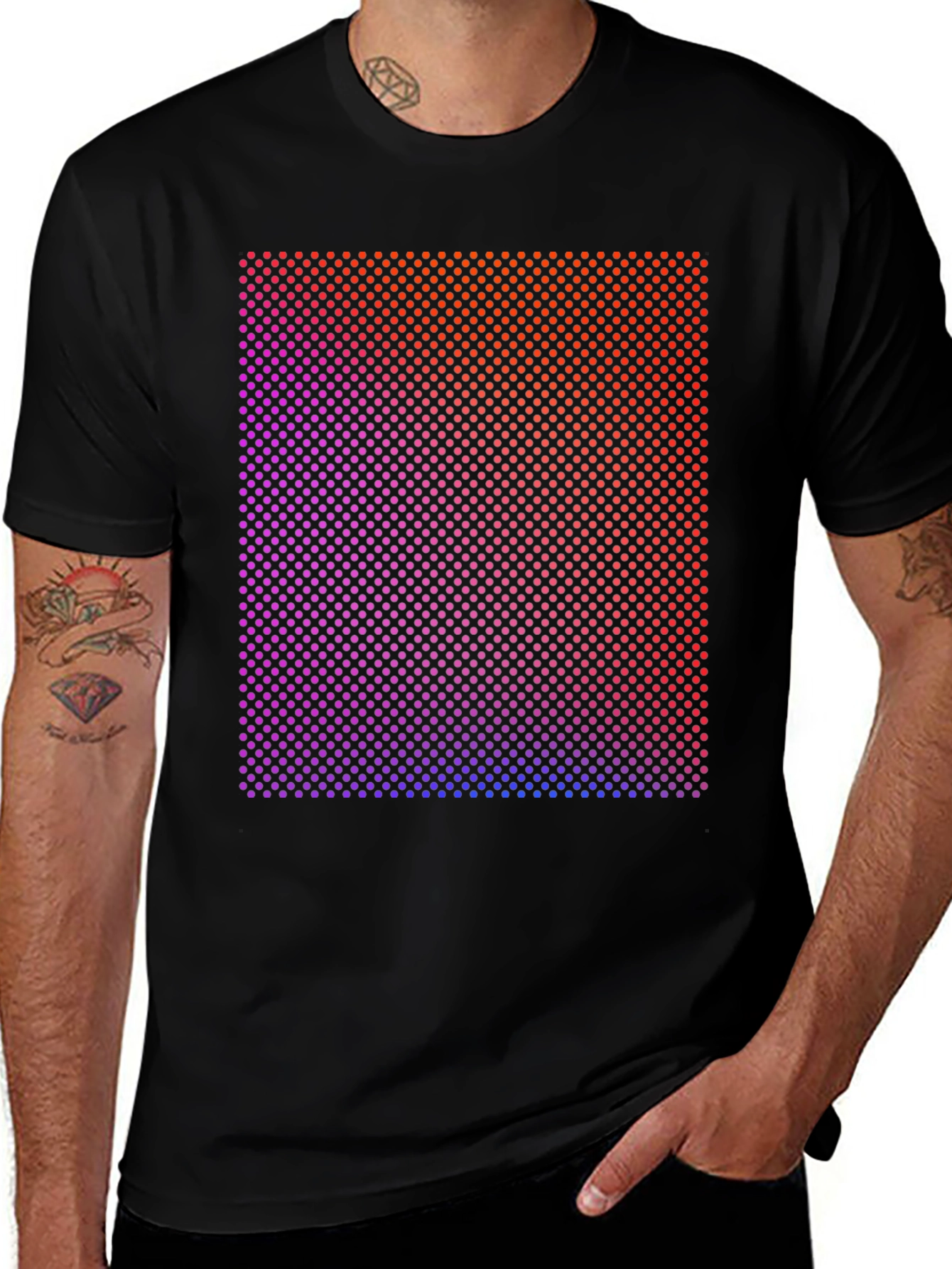 Variant 30 of Gradient Dot Matrix Graphic Tee - Modern Style Shirt