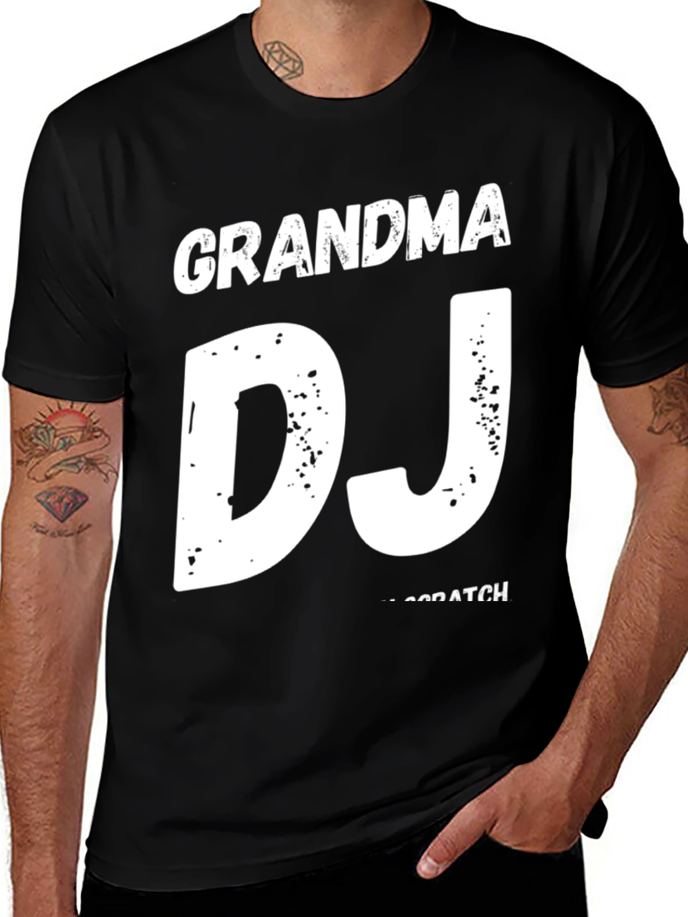 Variant 3 of Grandma DJ Scratch Graphic Tee
