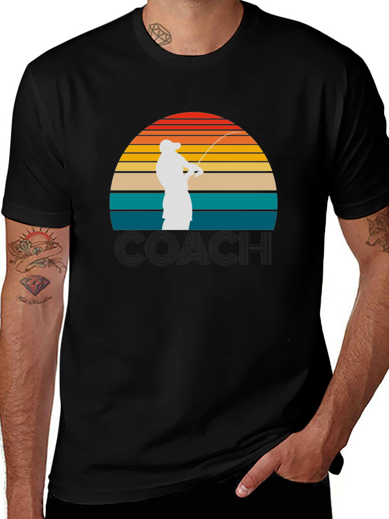 Variant 22 of Retro Coach Fishing T-Shirt - Vintage Style Tee