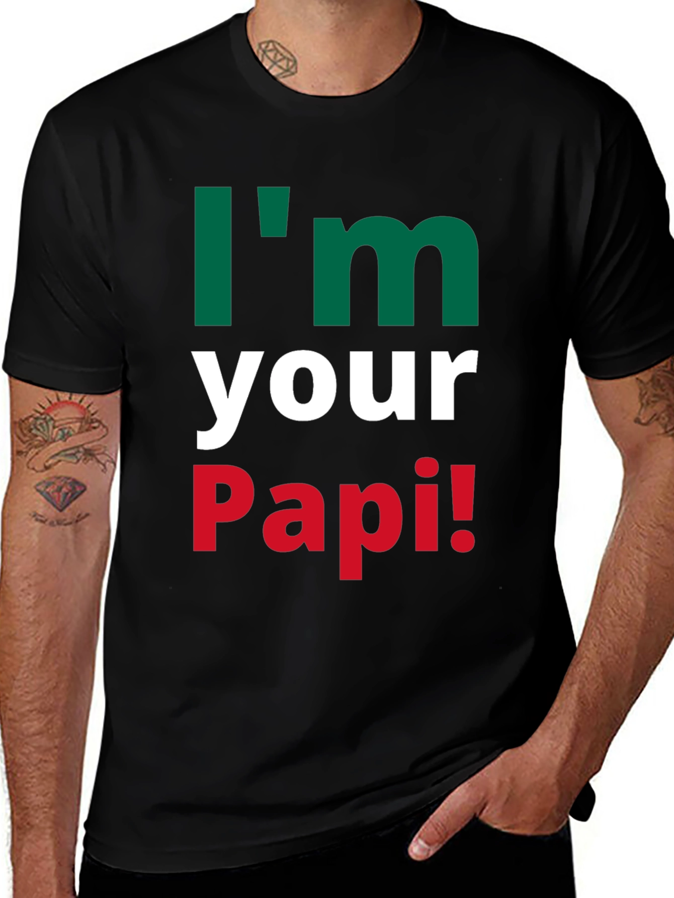 Black I'm Your Papi! T-Shirt Funny Father's Day Gift main image