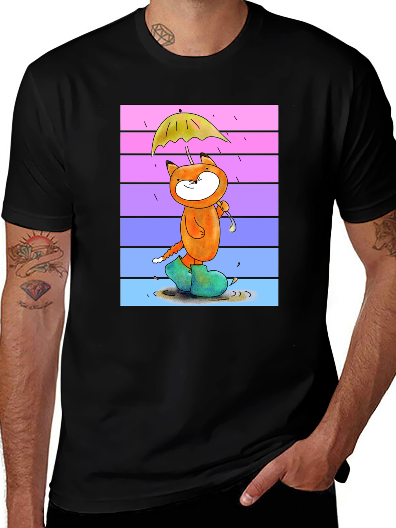 Variant 21 of Cartoon Fox in Boots T-Shirt
