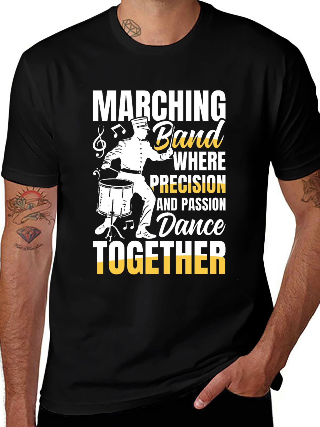 Variant 18 of Marching Band Dance T-Shirt for Musicians & Percussionists