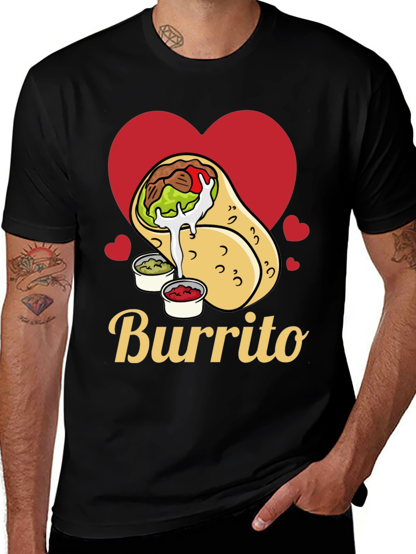 Variant 17 of I Love Burrito T-Shirt Valentine's Day Gift Tee