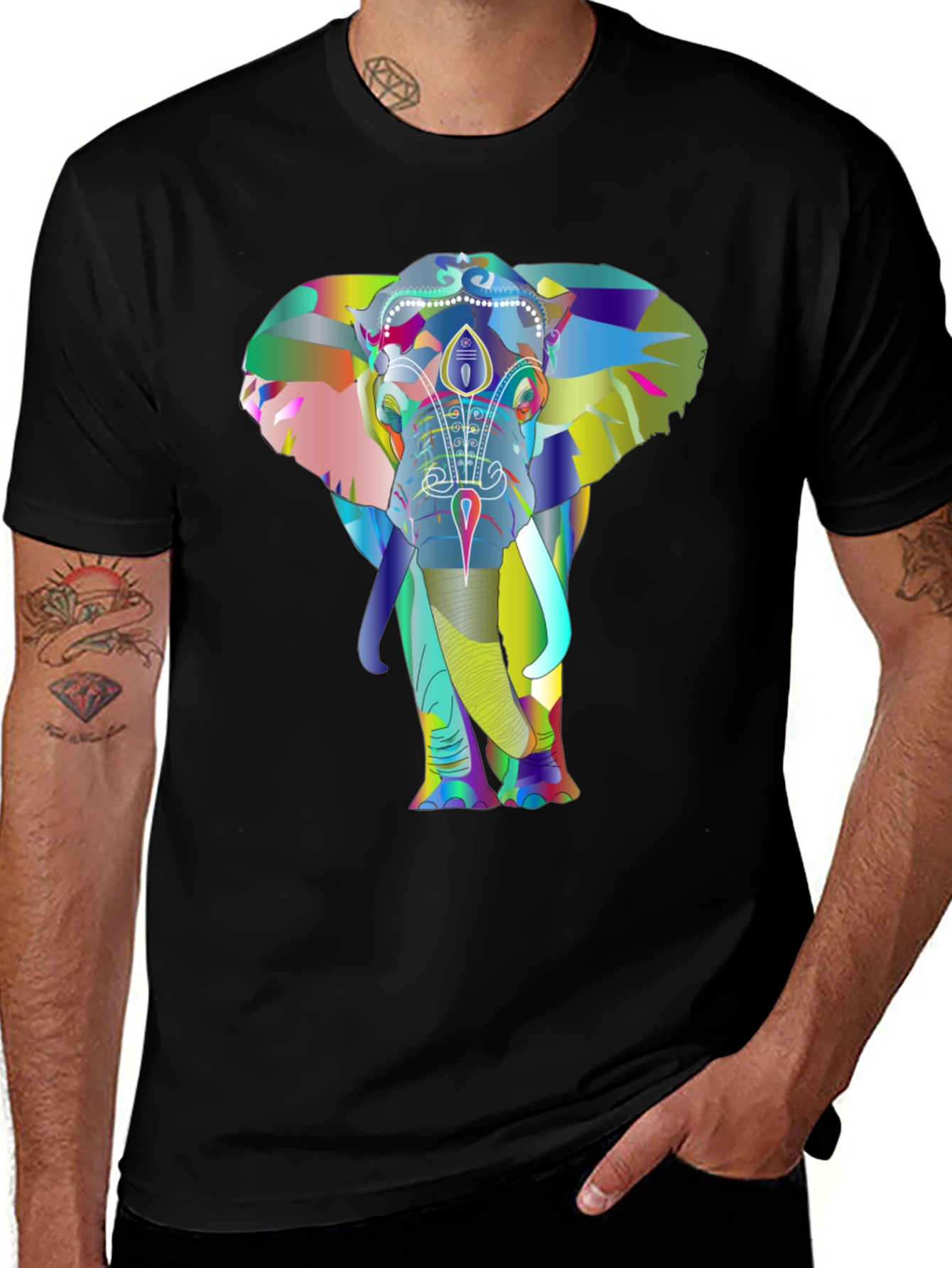Variant 16 of Elephant Graphic Print Tee - Unique Design