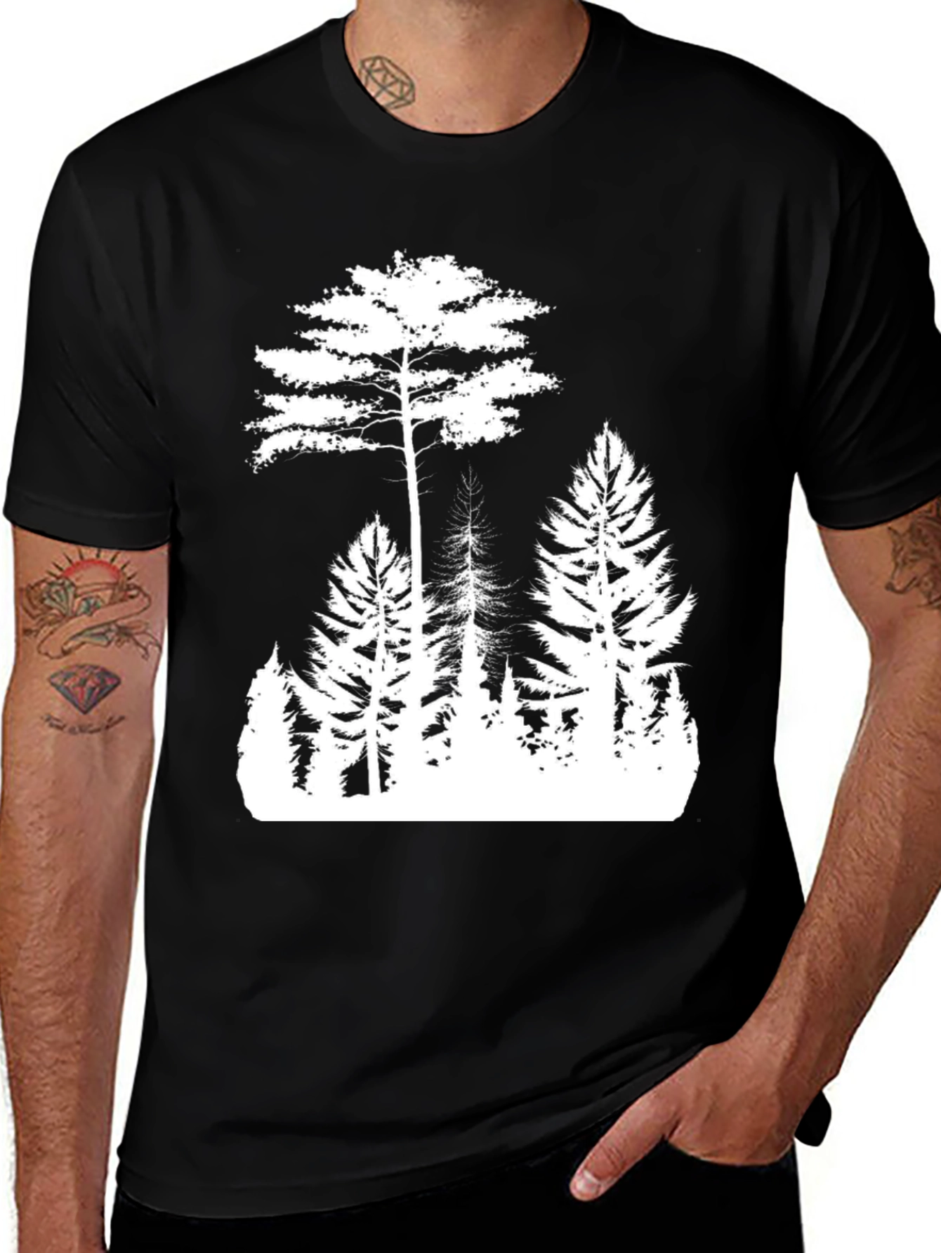 Variant 20 of Nature Lover's Black T-Shirt