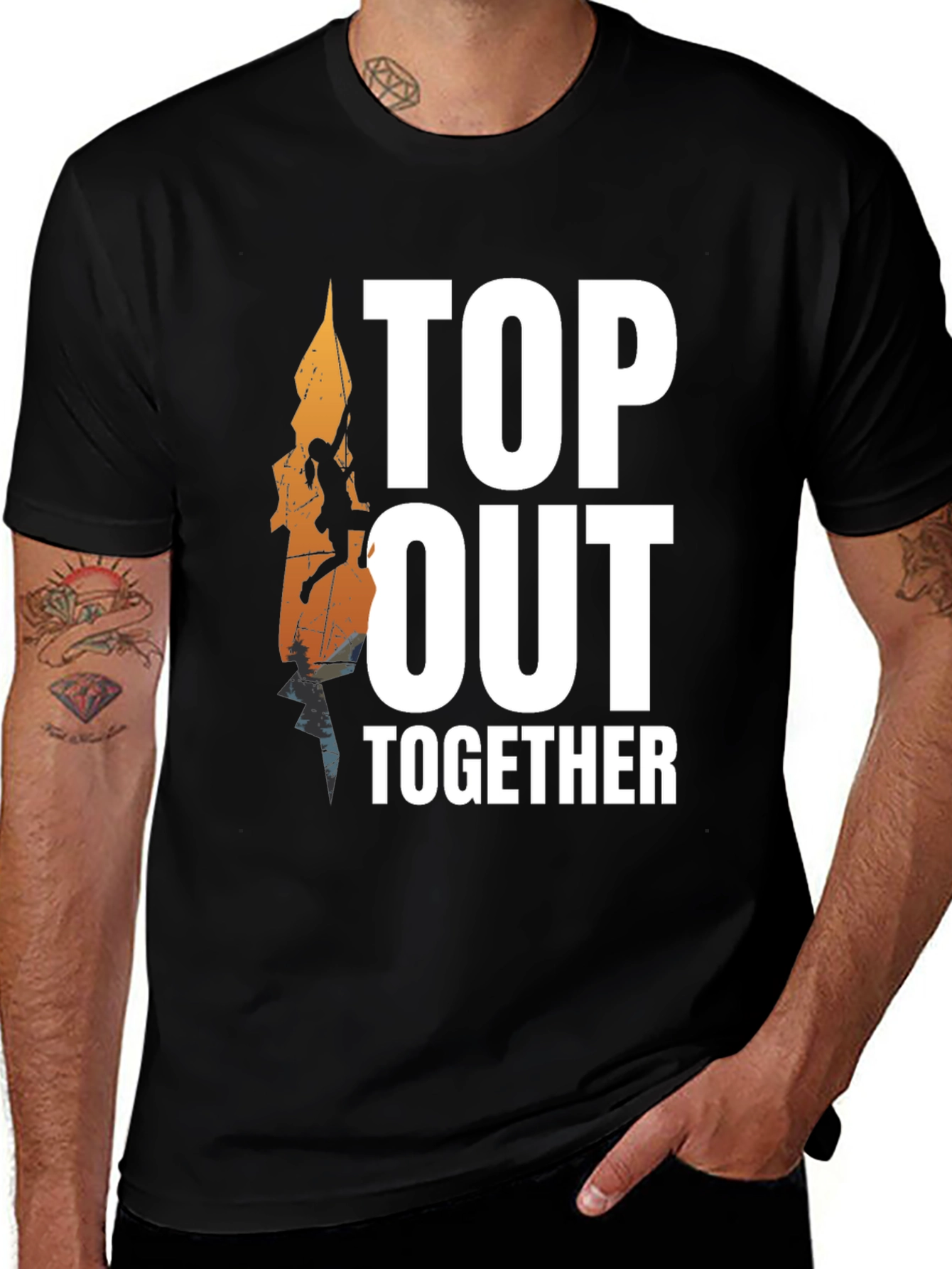 Top Out Together Rock Climbing T-Shirt