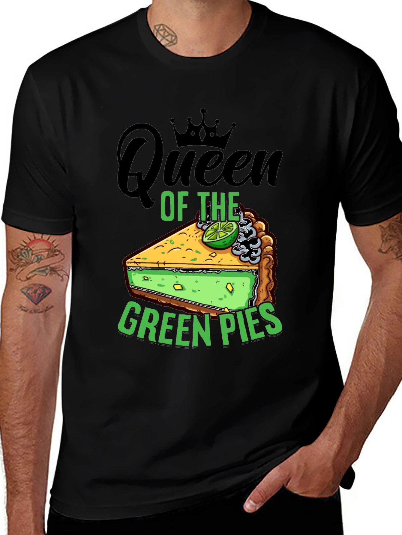 Variant 5 of Queen of the Green Pies T-Shirt Funny Pie Lover Tee